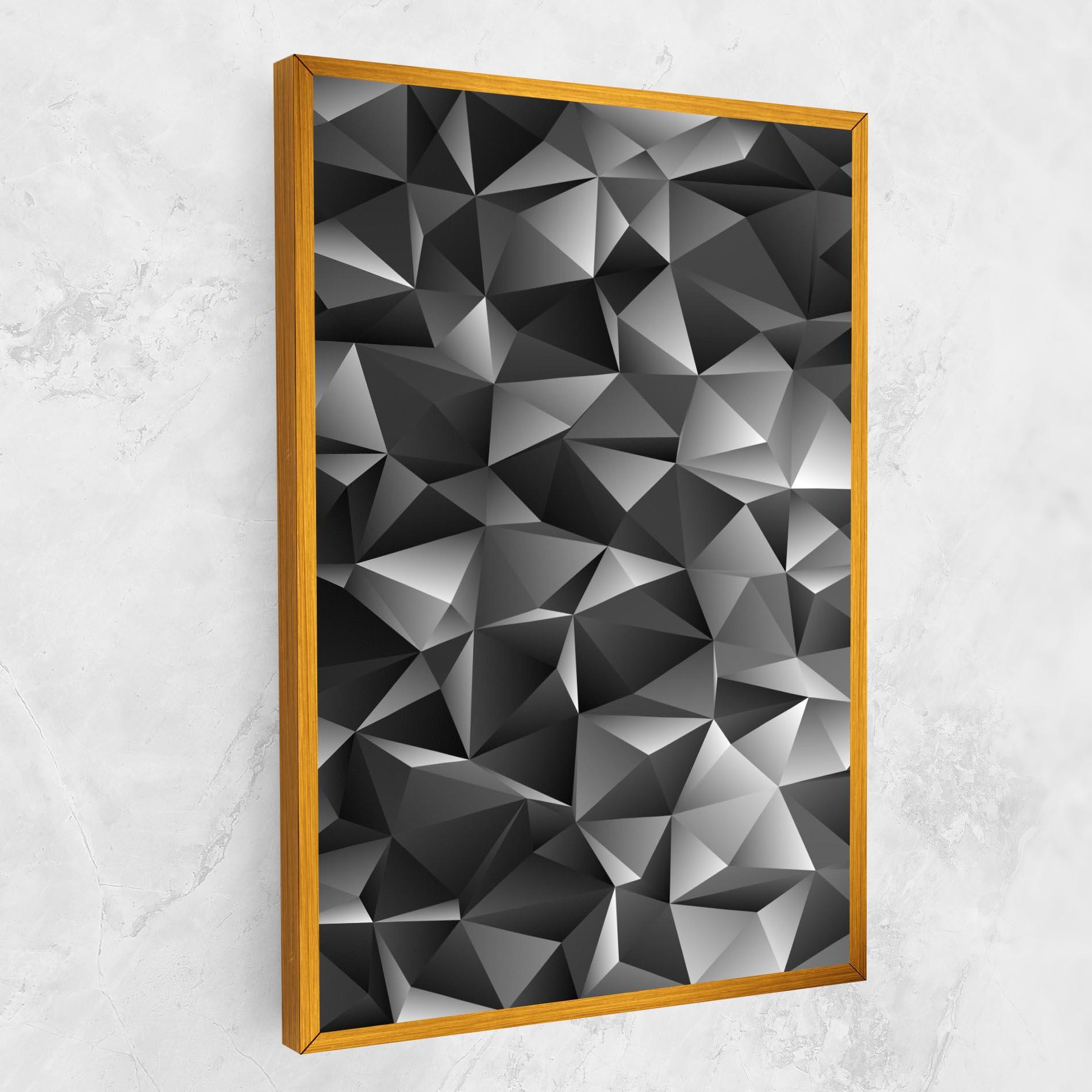 Vászonkép Black Triangle Pattern mockup 1