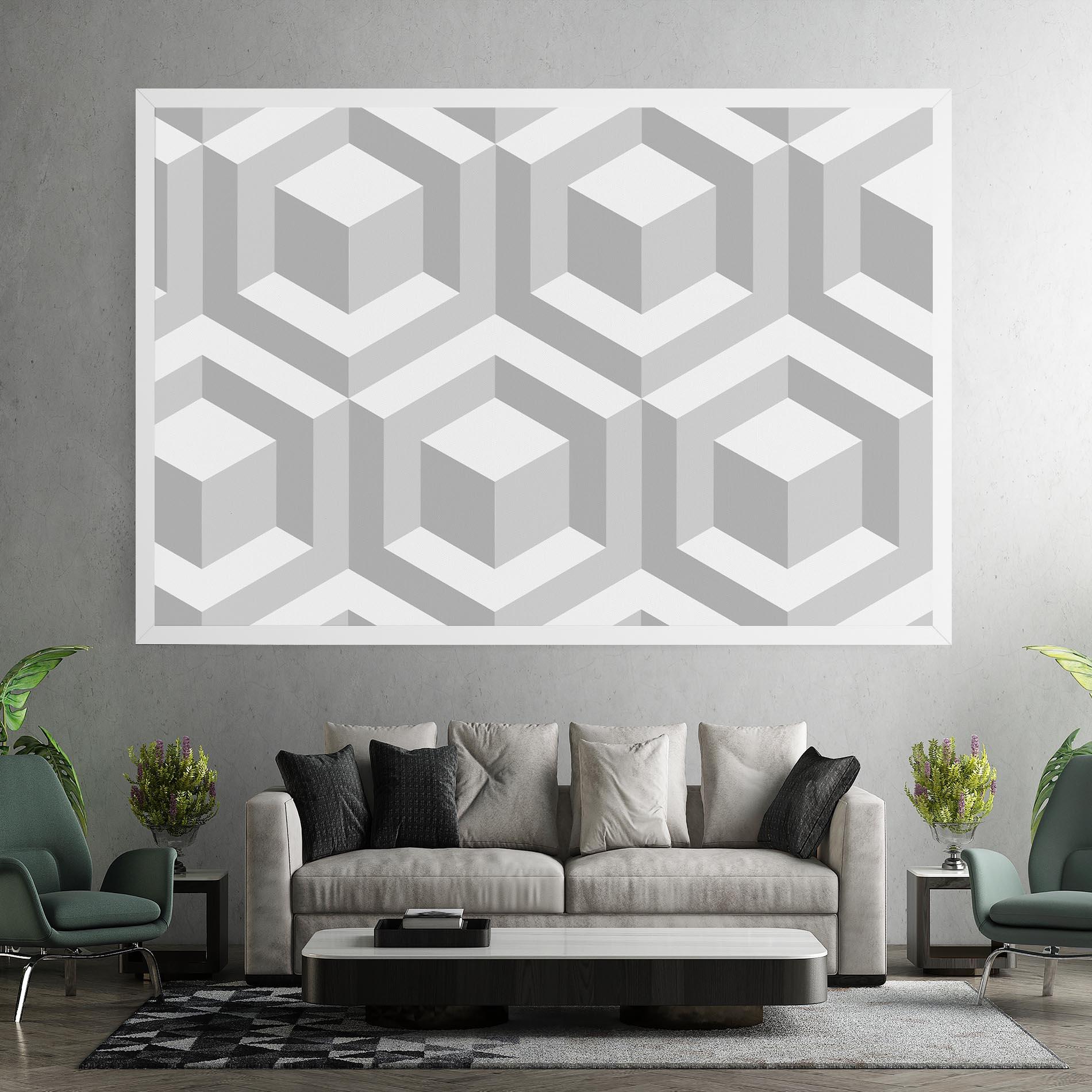 Vászonkép 3d Square mockup 7