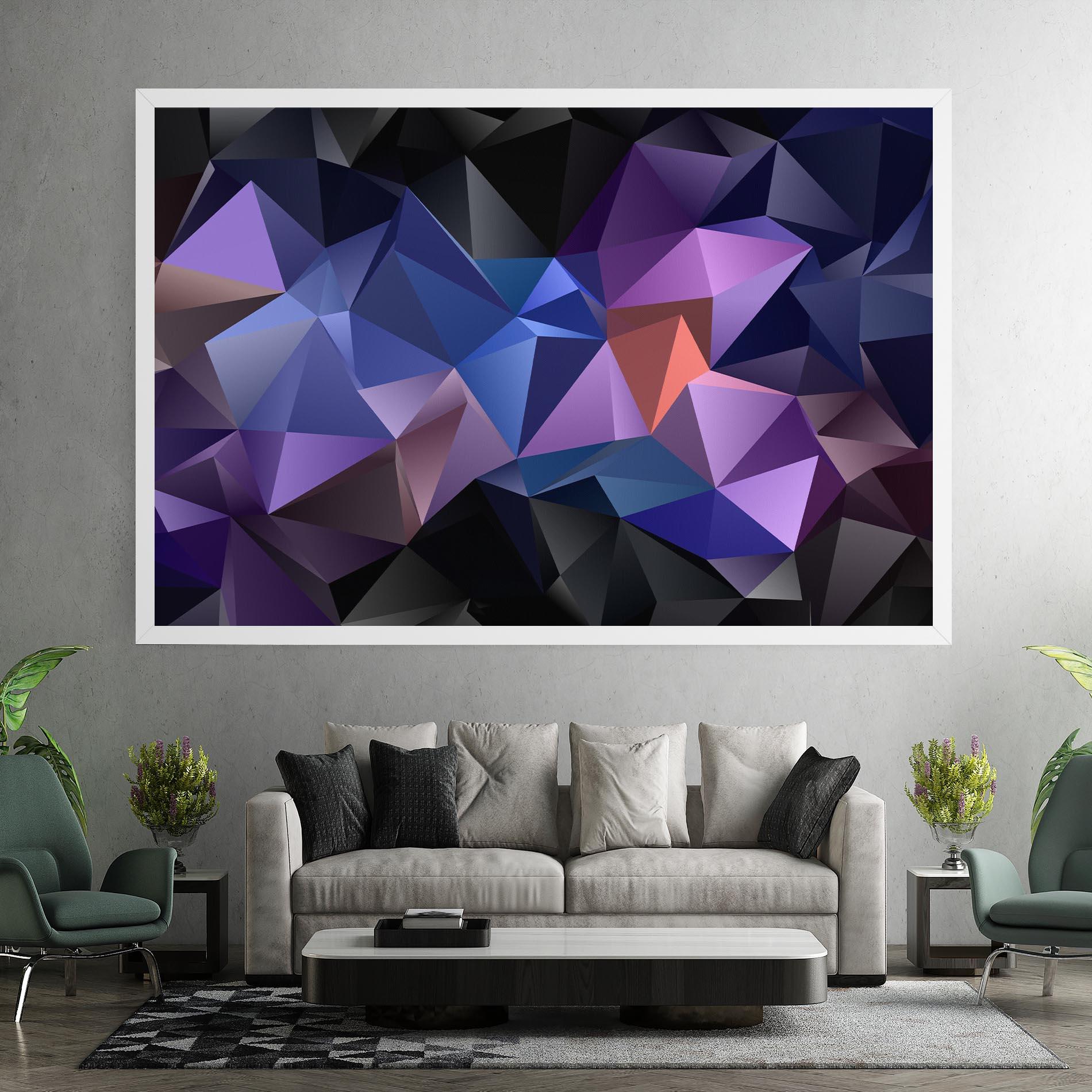 Vászonkép Black Purple Triangle mockup 7