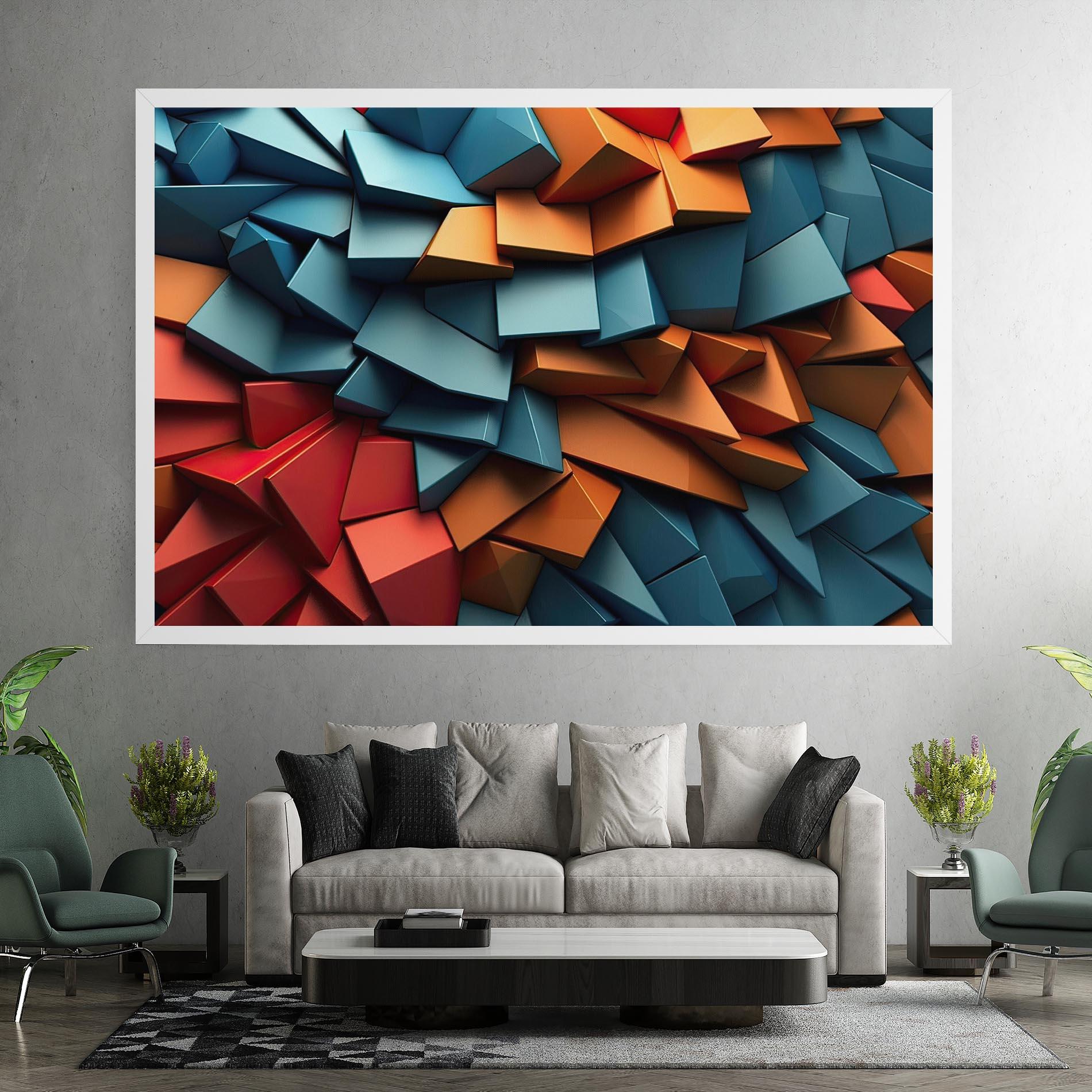 Vászonkép Multicolor Triangle mockup 7