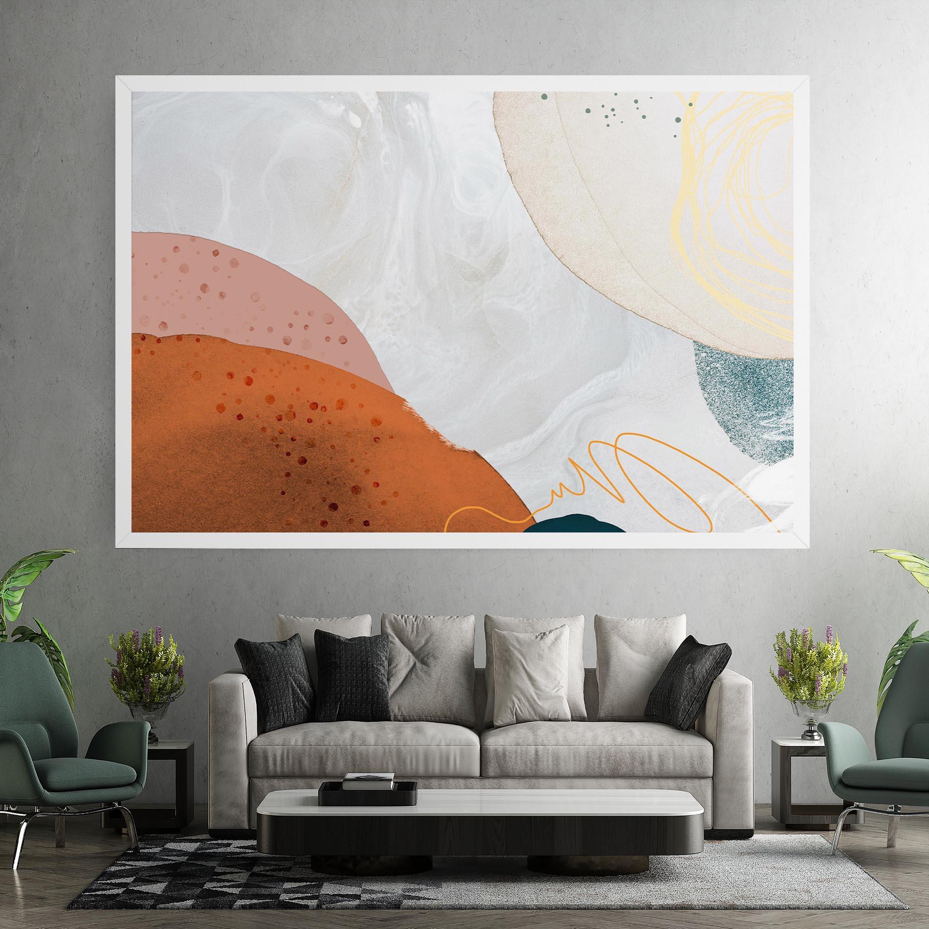 Vászonkép Orange Yellow Line mockup 7