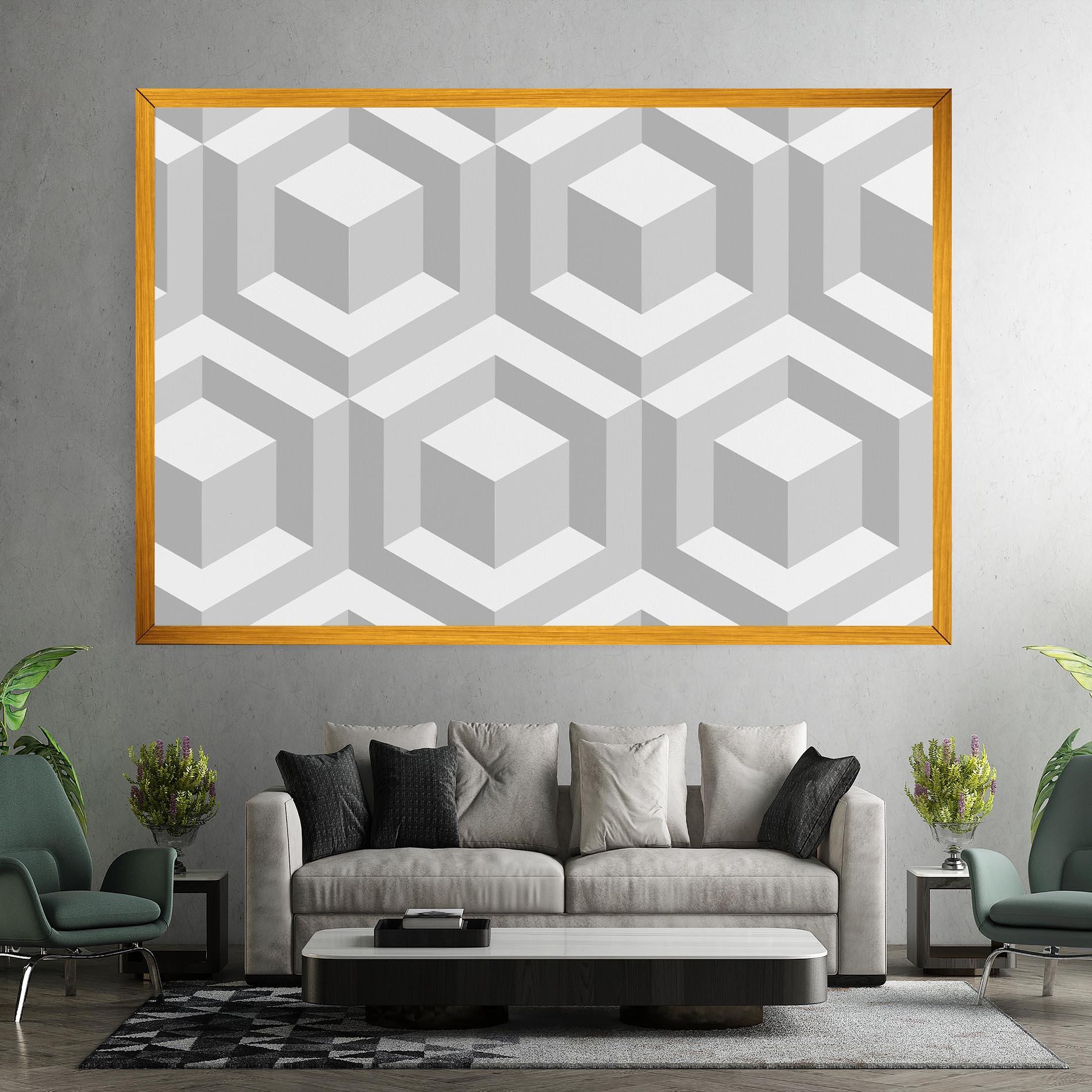 Vászonkép 3d Square mockup 7