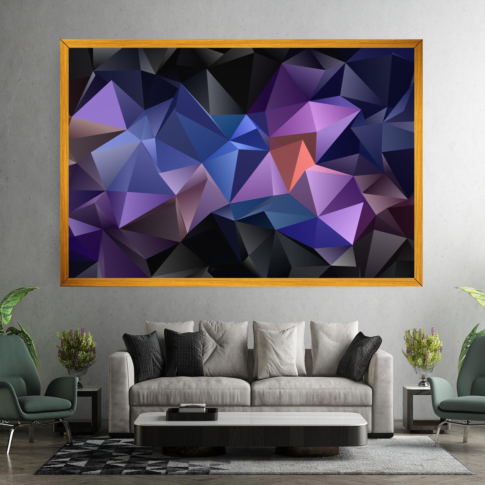 Vászonkép Black Purple Triangle mockup 7