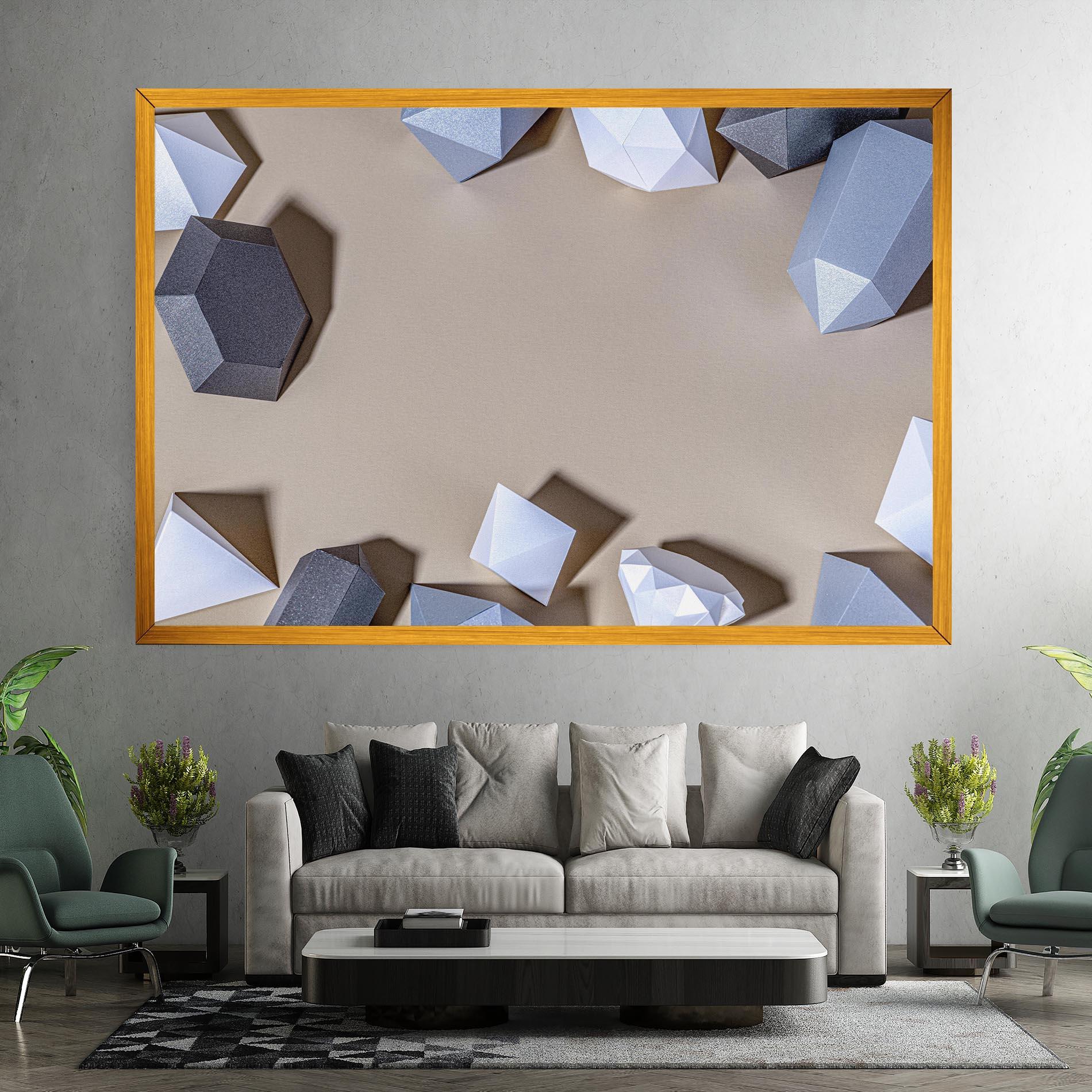 Vászonkép Geometric 3d Shapes mockup 7