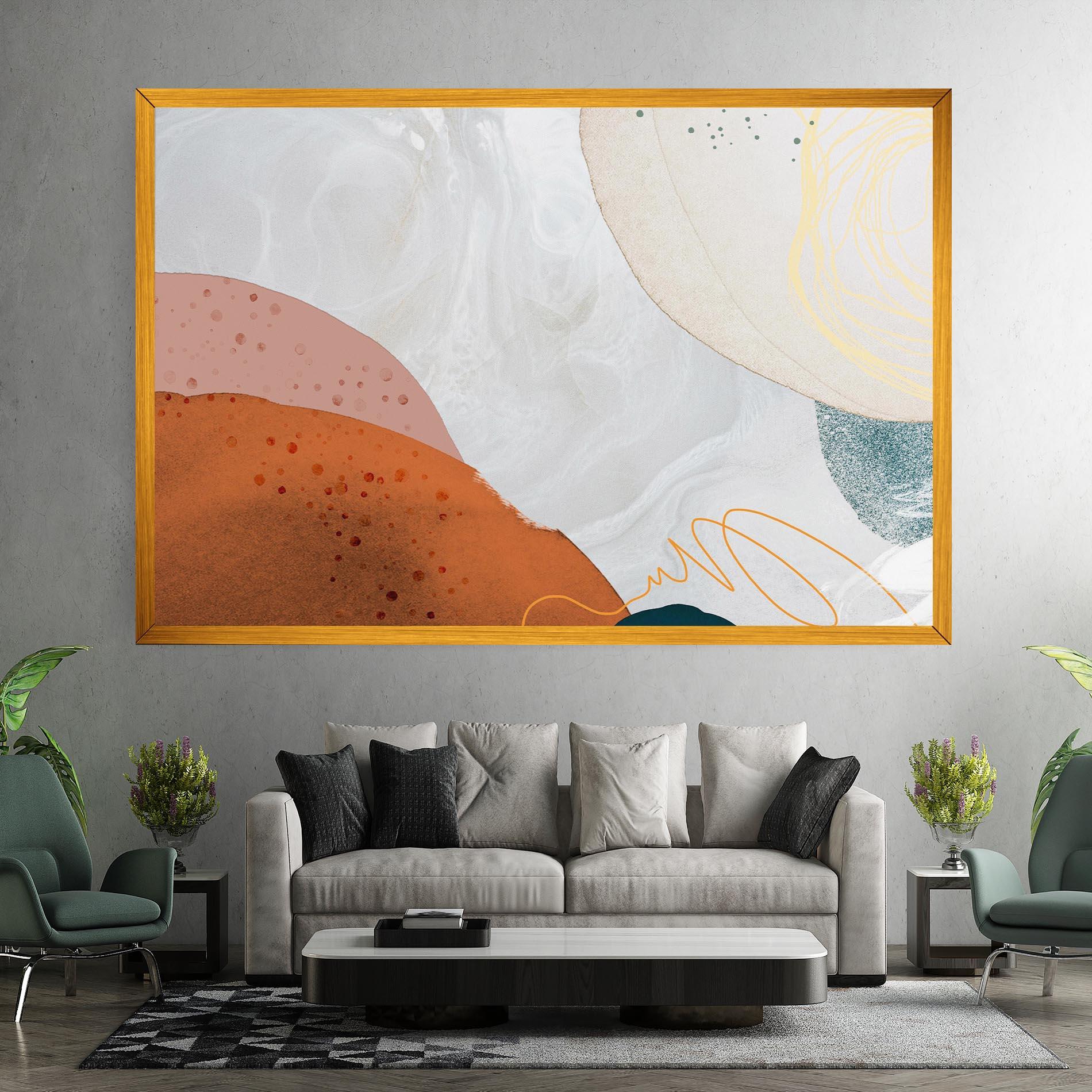 Vászonkép Orange Yellow Line mockup 7