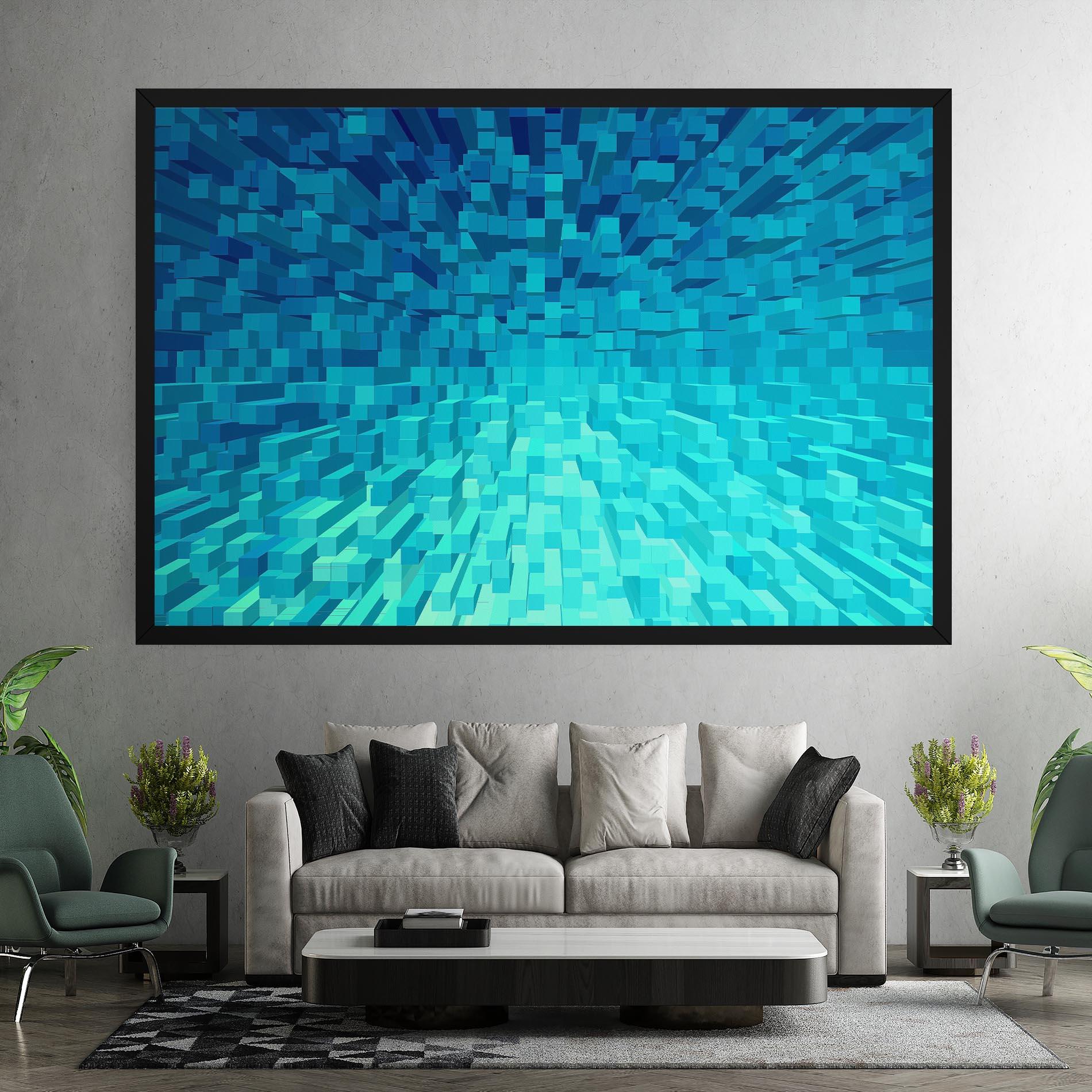 Vászonkép Blue Square Mix mockup 7