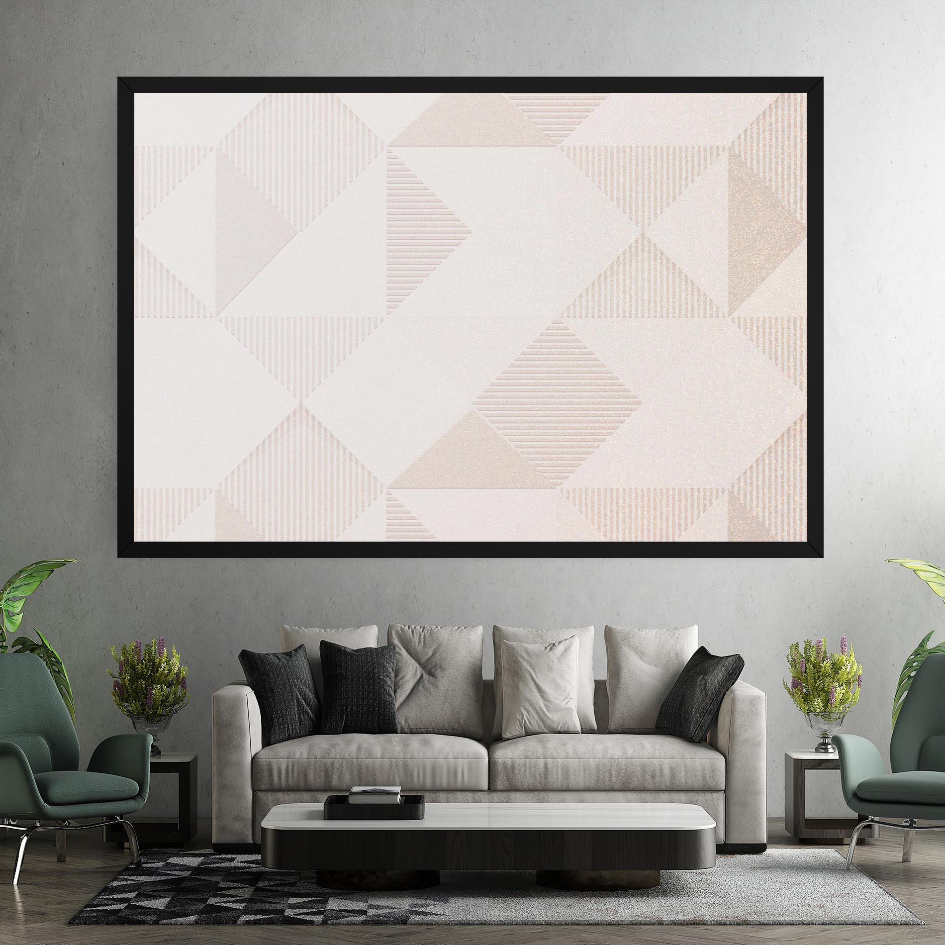 Vászonkép Light Cream Rhombus mockup 7