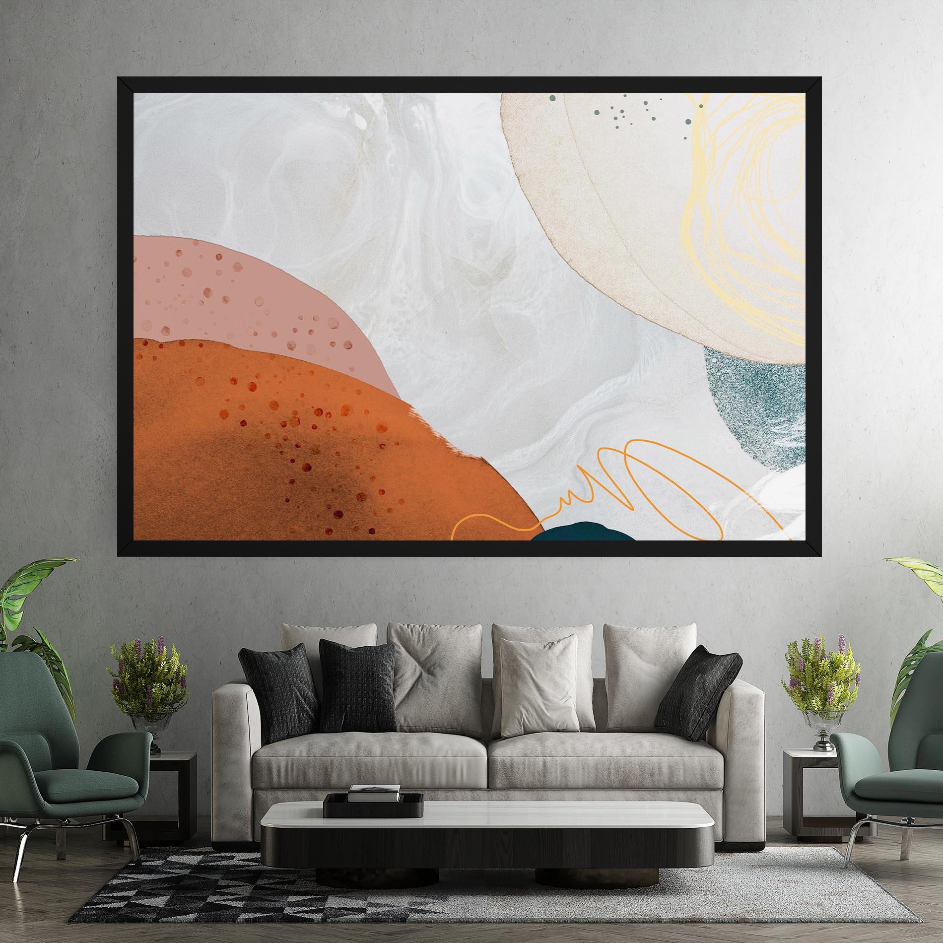 Vászonkép Orange Yellow Line mockup 7