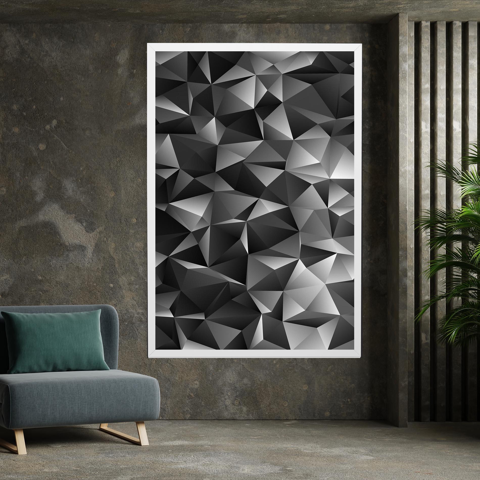 Vászonkép Black Triangle Pattern mockup 7