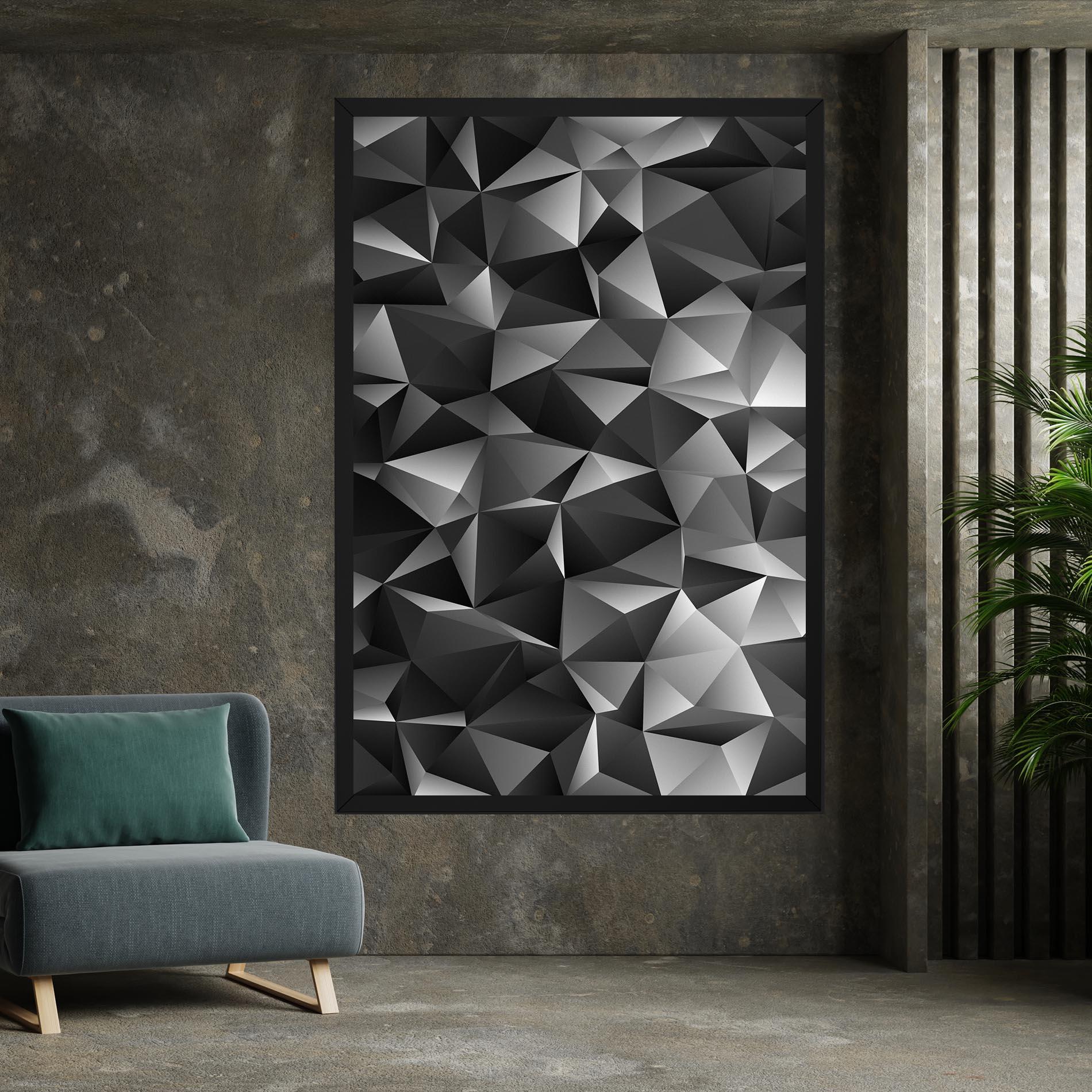 Vászonkép Black Triangle Pattern mockup 7