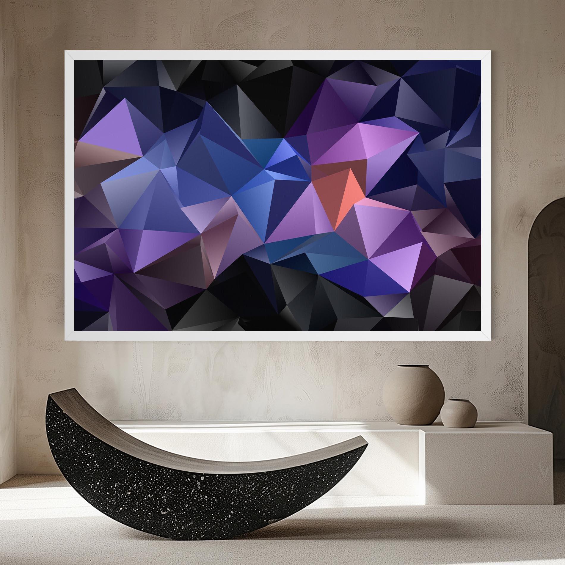 Vászonkép Black Purple Triangle mockup 8