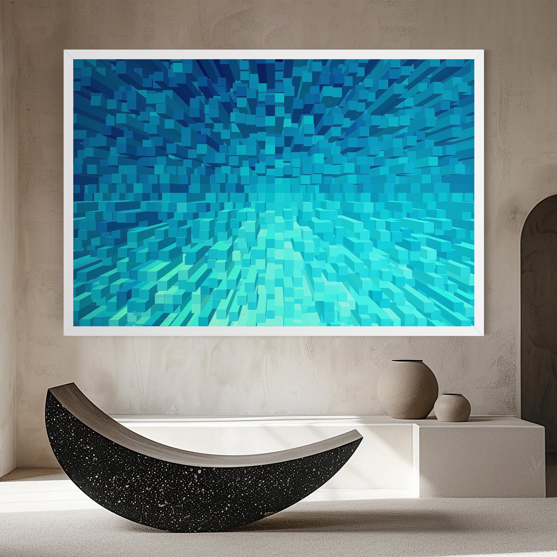 Vászonkép Blue Square Mix mockup 8