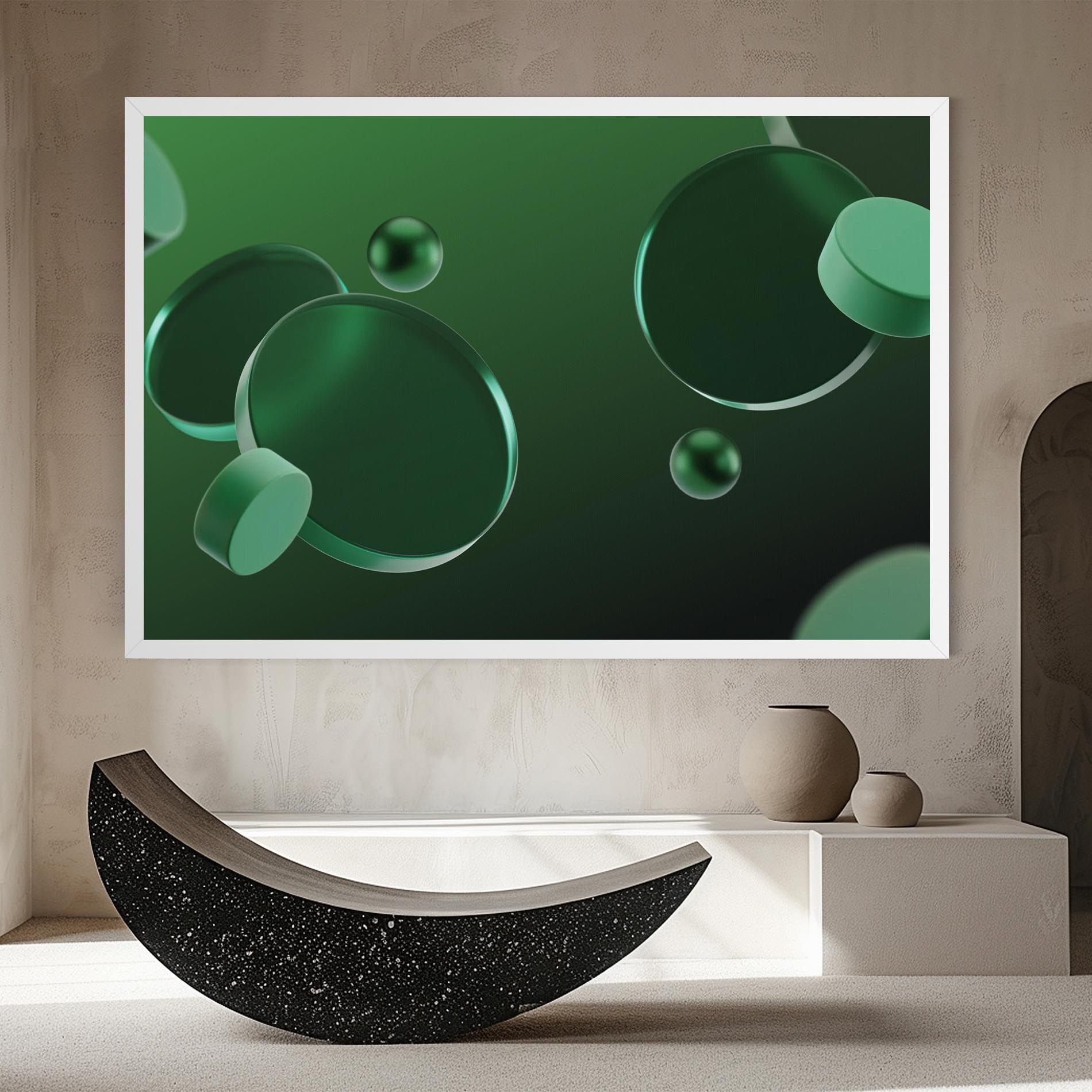 Green Circle Floating mockup 8
