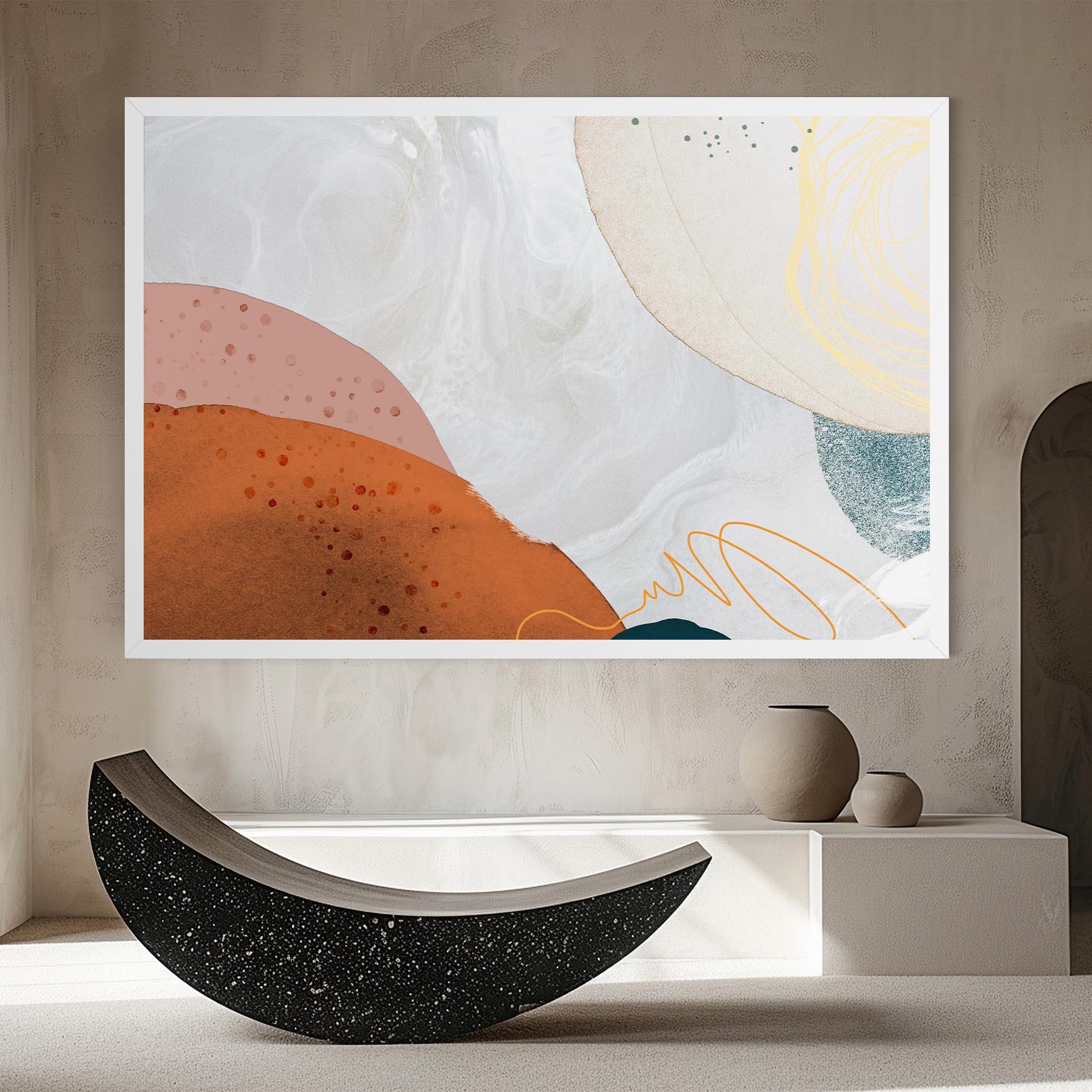 Vászonkép Orange Yellow Line mockup 8