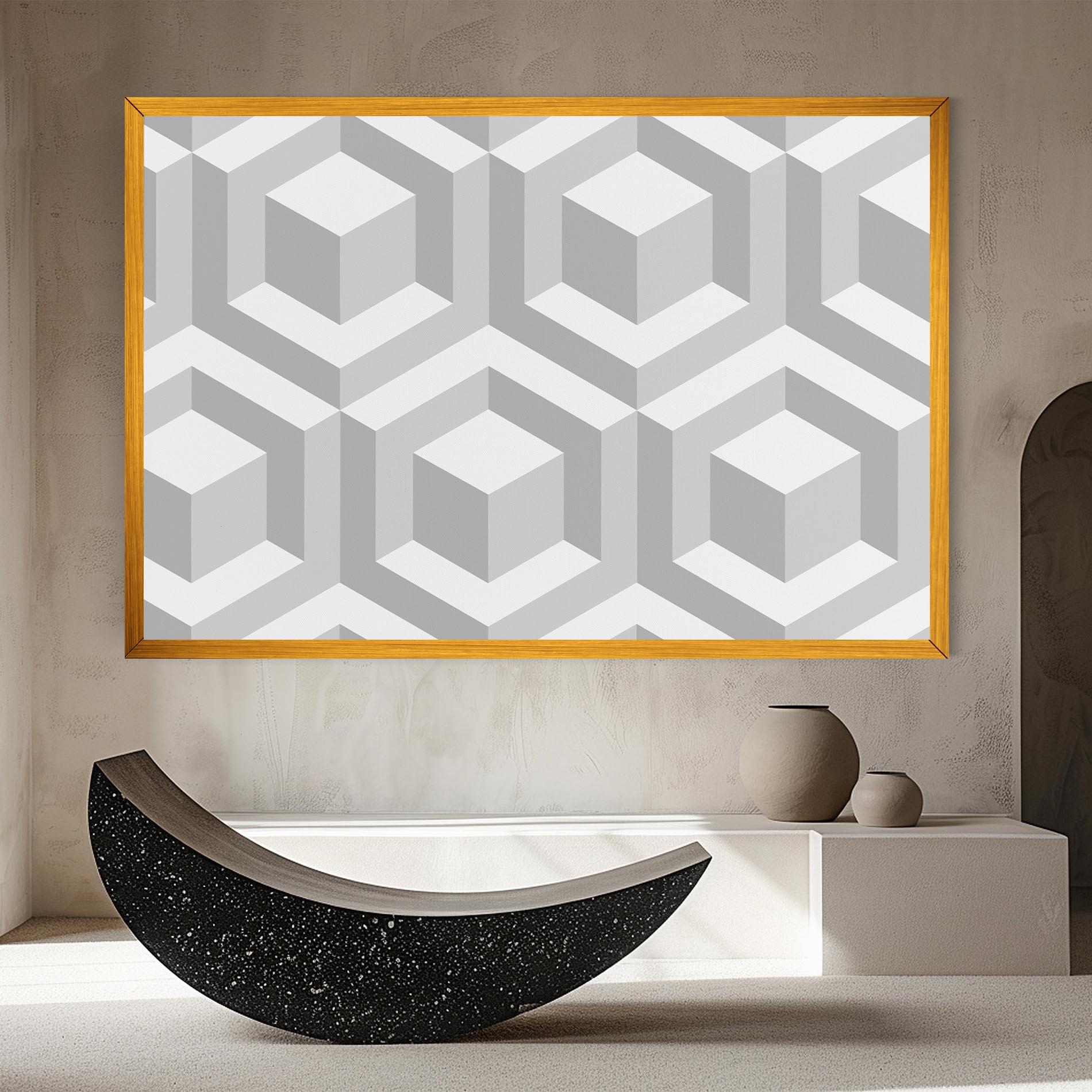 Vászonkép 3d Square mockup 8