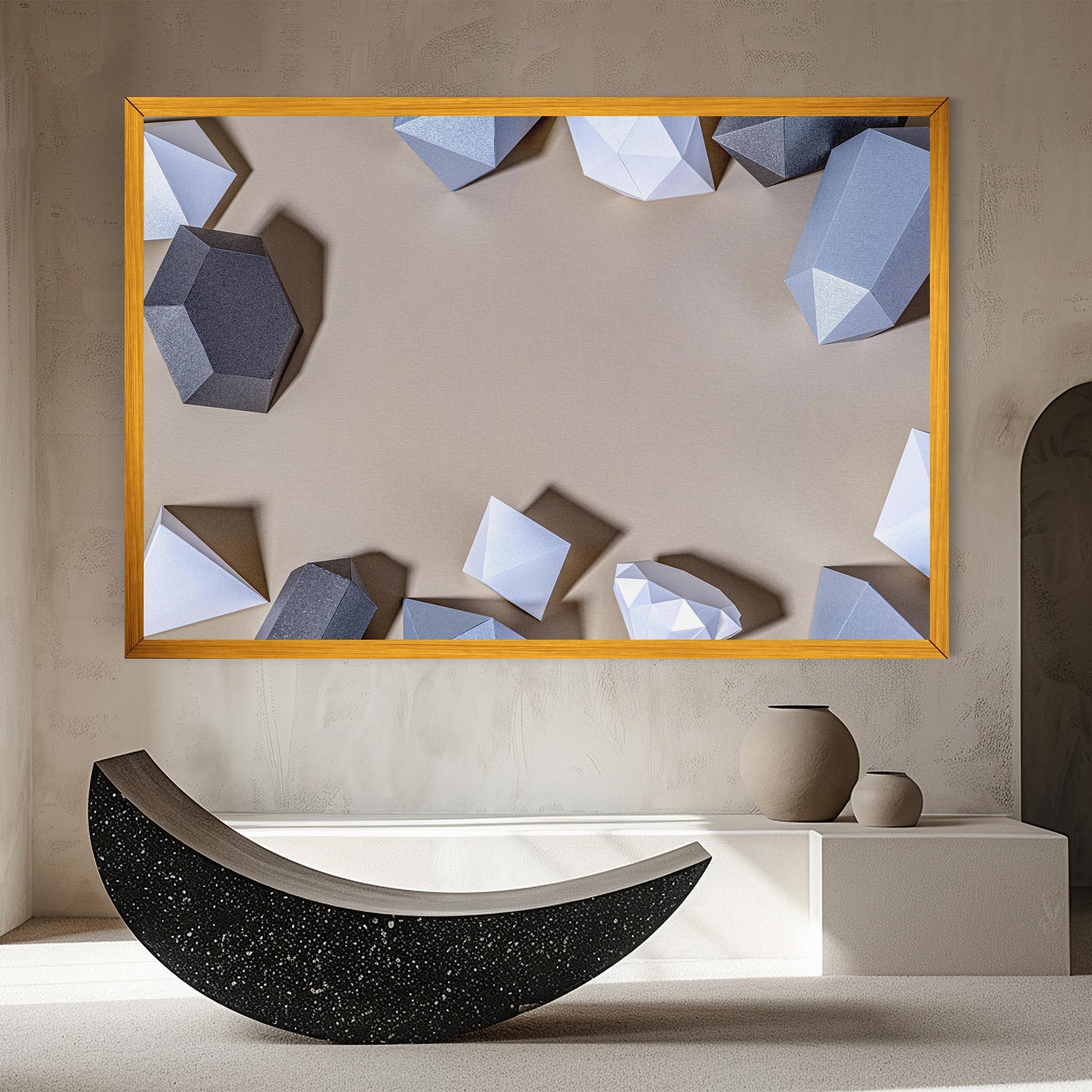 Vászonkép Geometric 3d Shapes mockup 8