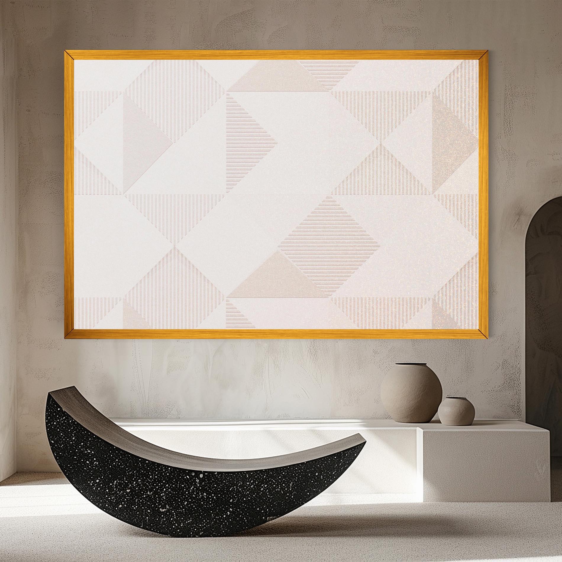 Vászonkép Light Cream Rhombus mockup 8