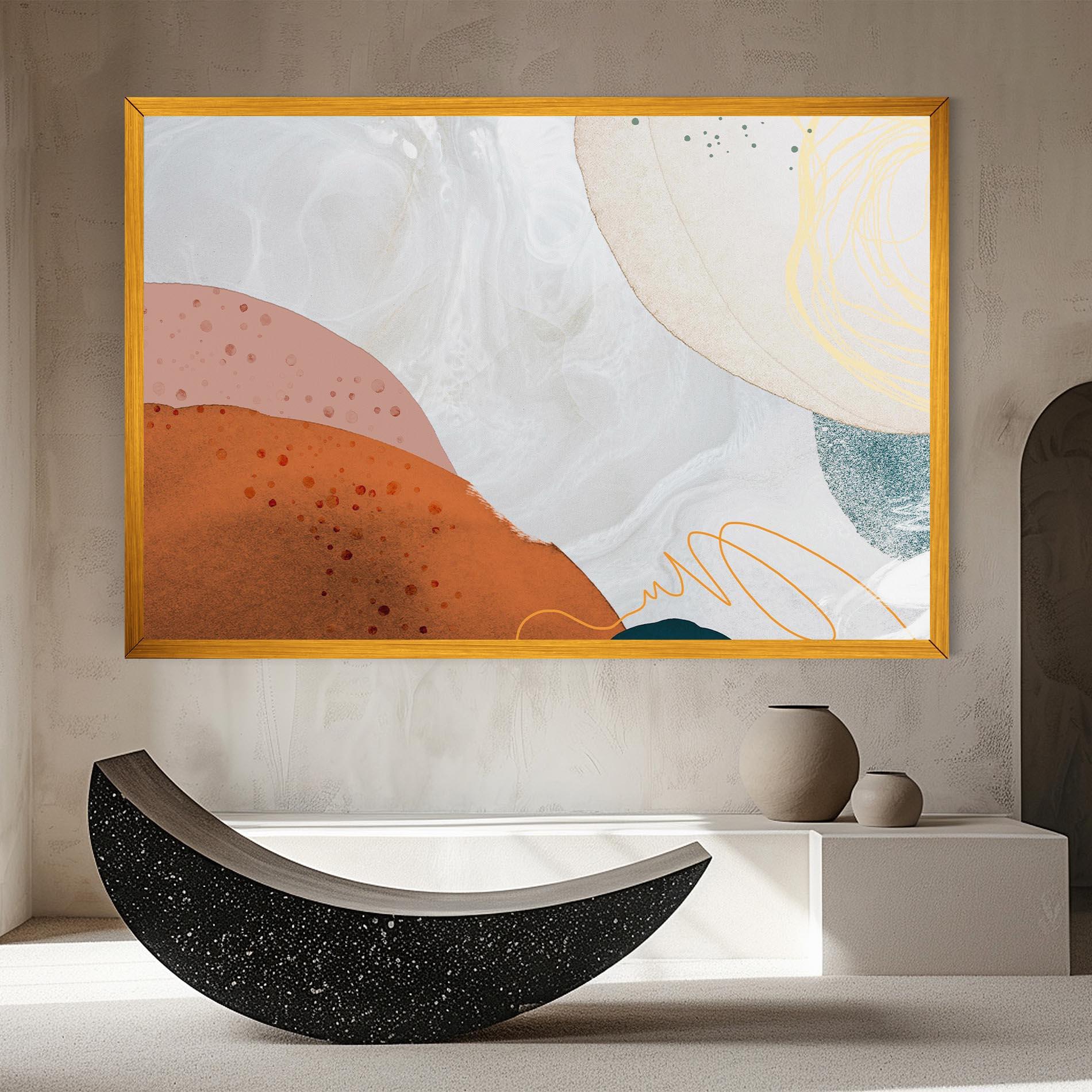 Vászonkép Orange Yellow Line mockup 8