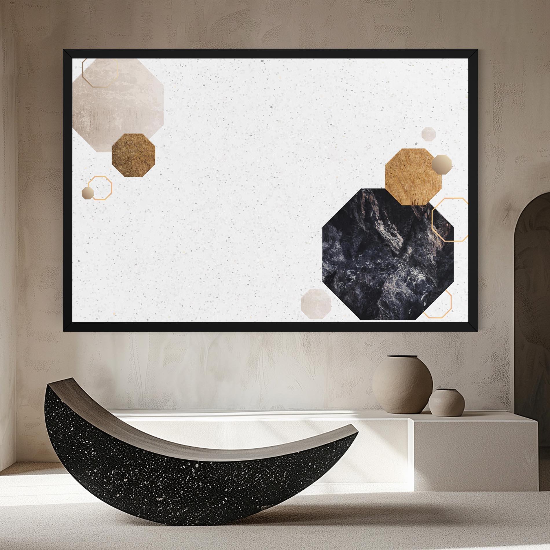 Vászonkép Big Hexagon mockup 8