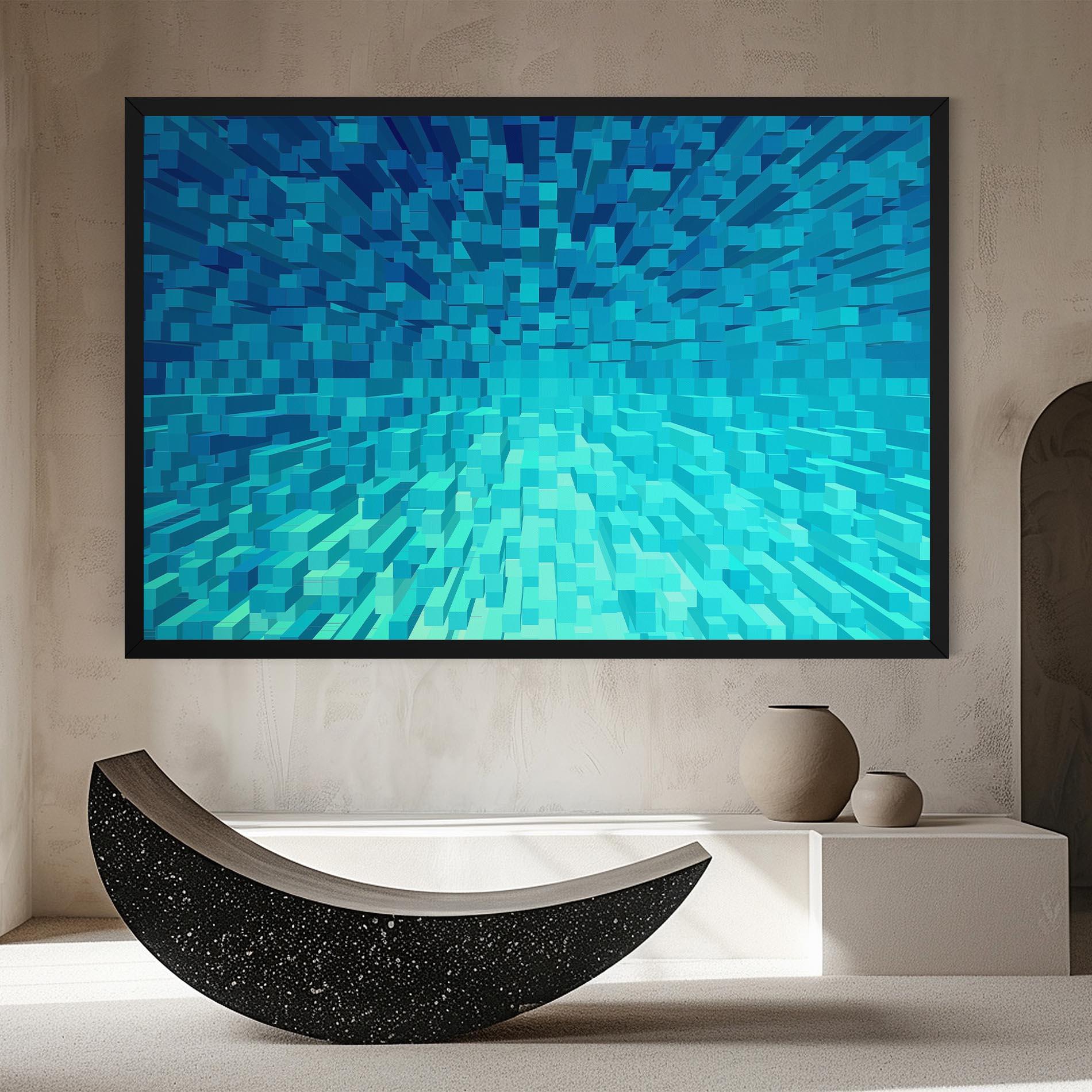 Vászonkép Blue Square Mix mockup 8