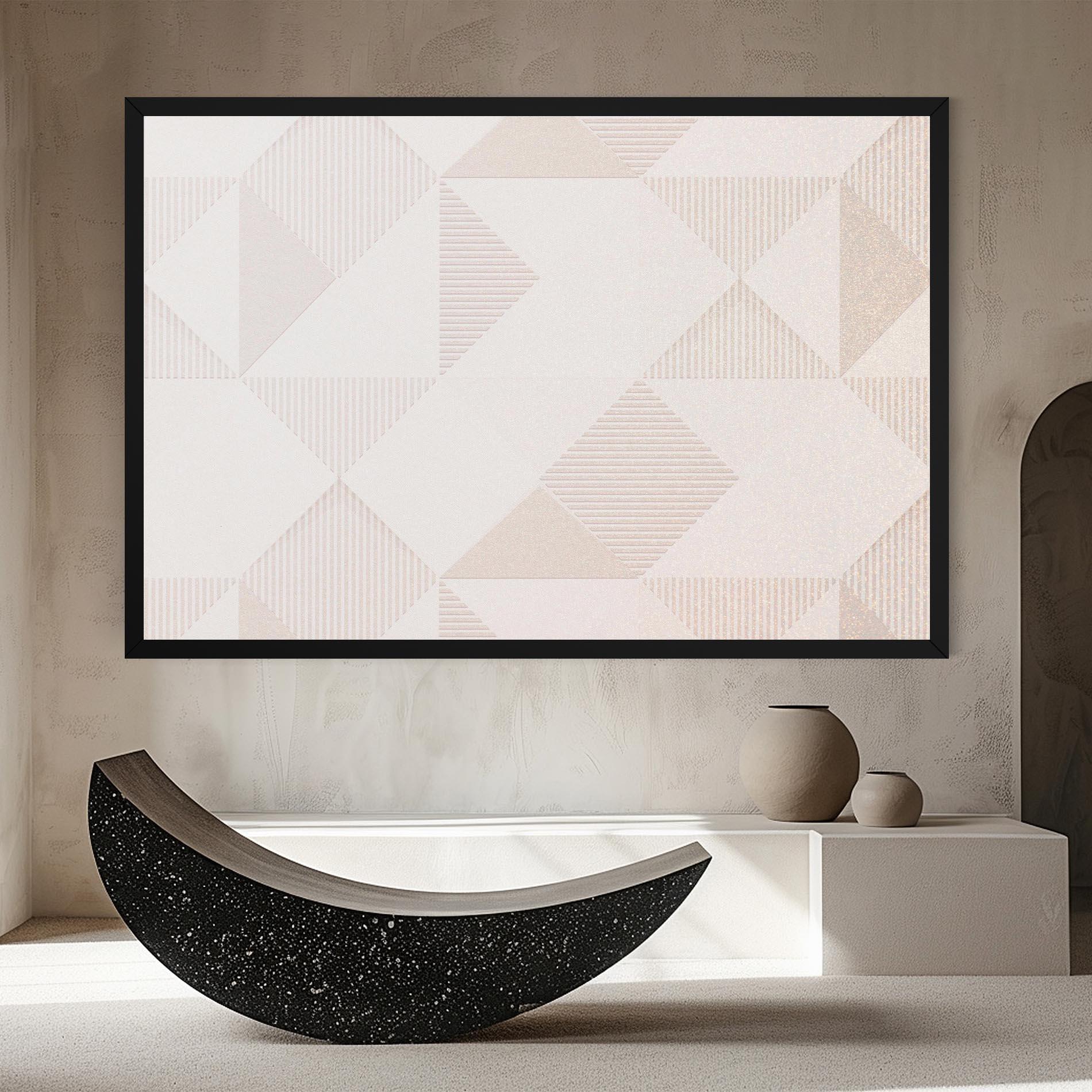 Vászonkép Light Cream Rhombus mockup 8