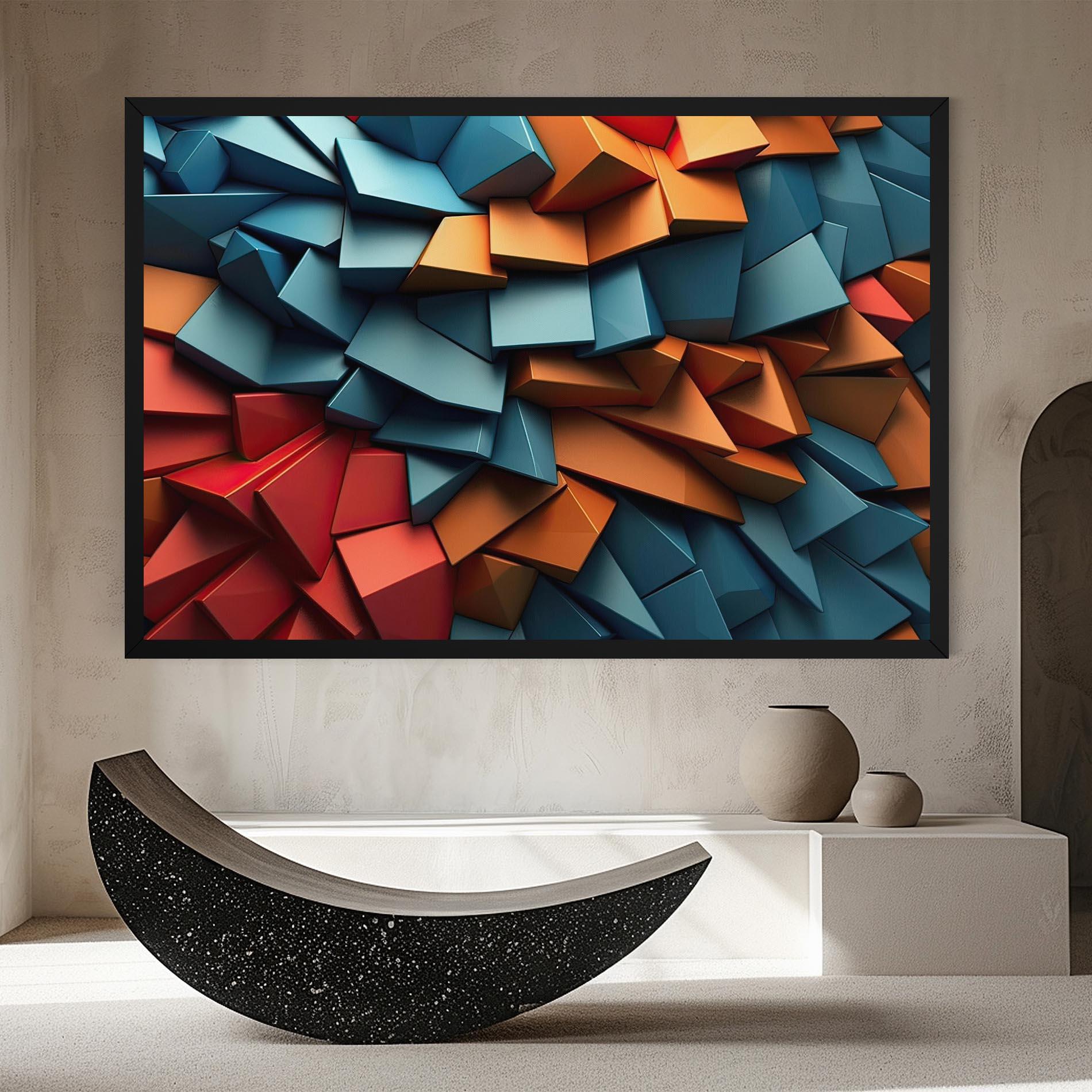 Vászonkép Multicolor Triangle mockup 8