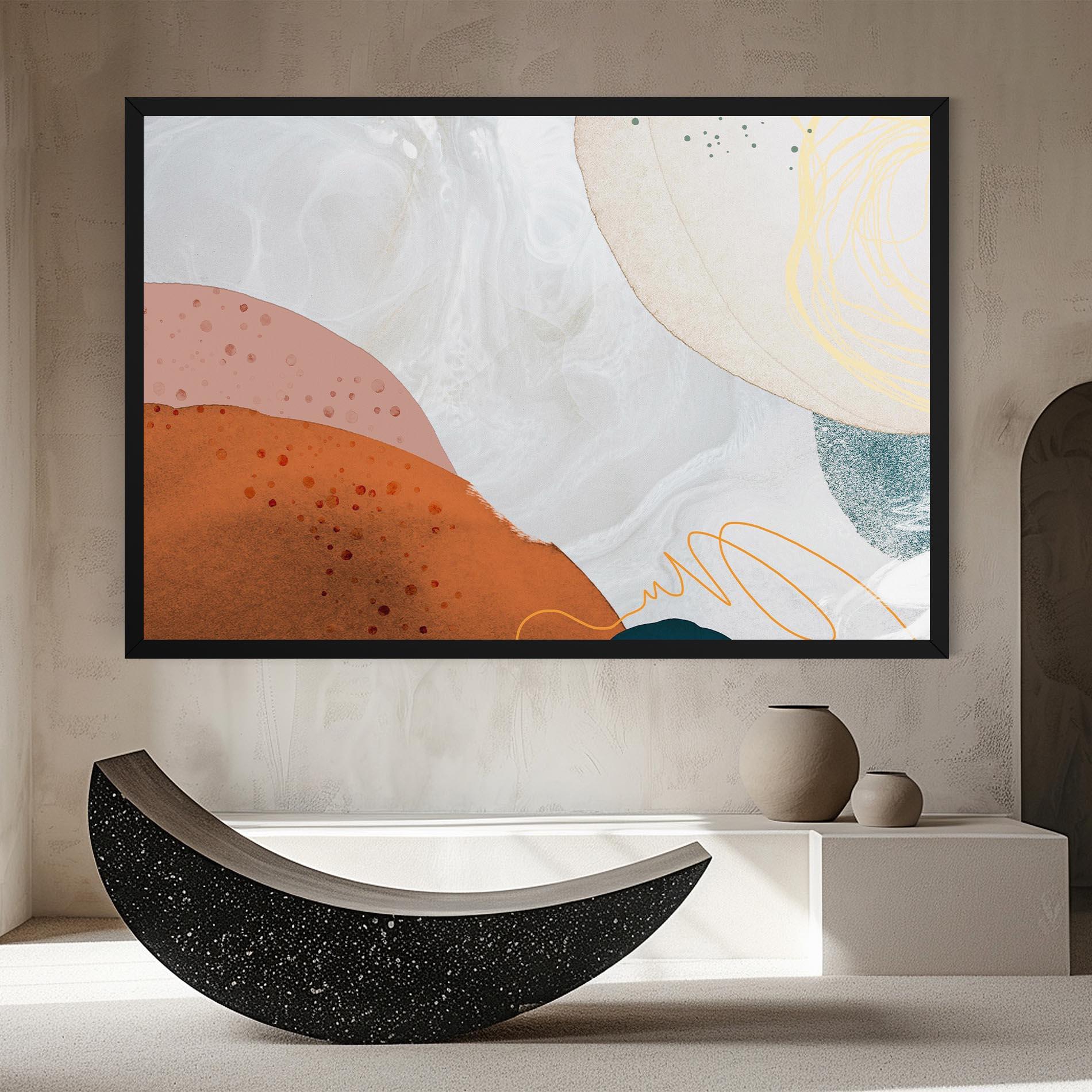 Vászonkép Orange Yellow Line mockup 8