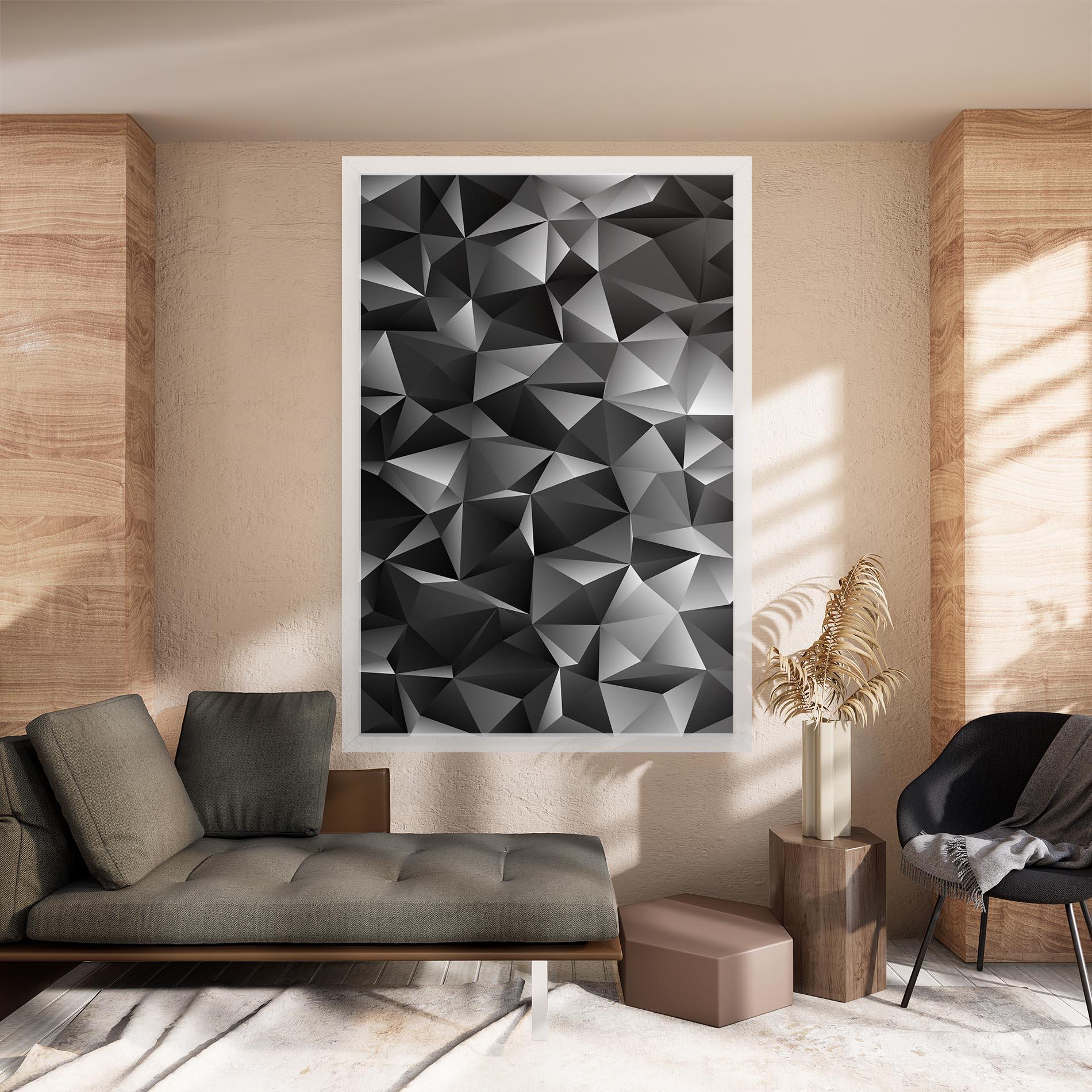 Vászonkép Black Triangle Pattern mockup 8