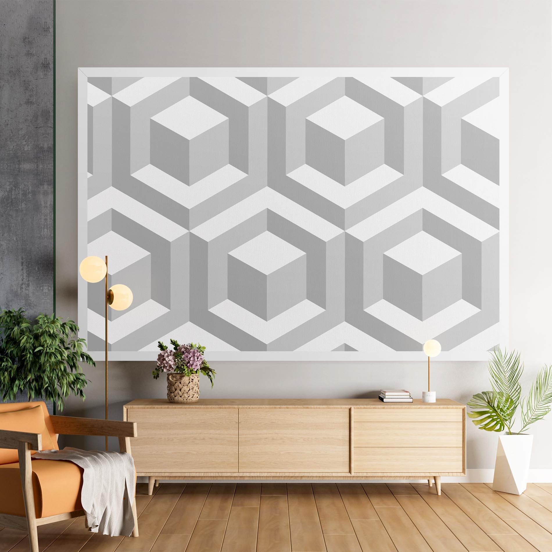 Vászonkép 3d Square mockup 9