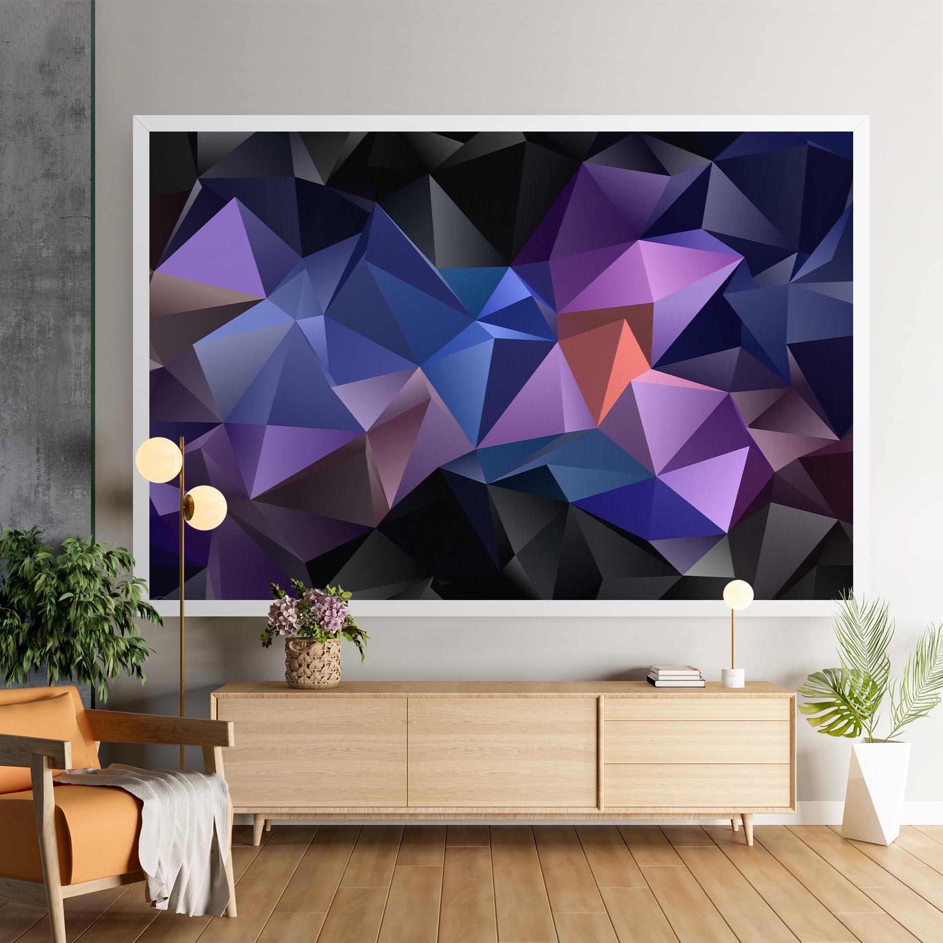 Vászonkép Black Purple Triangle mockup 9