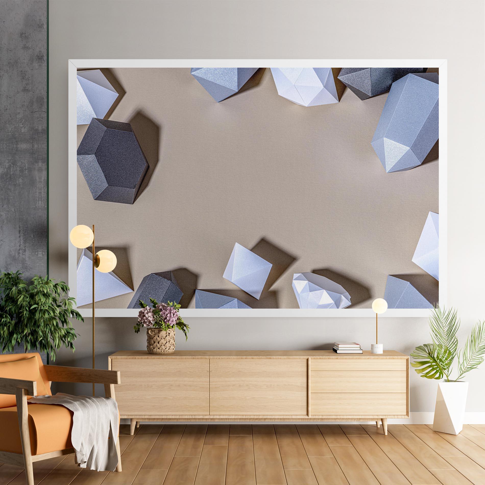 Vászonkép Geometric 3d Shapes mockup 9