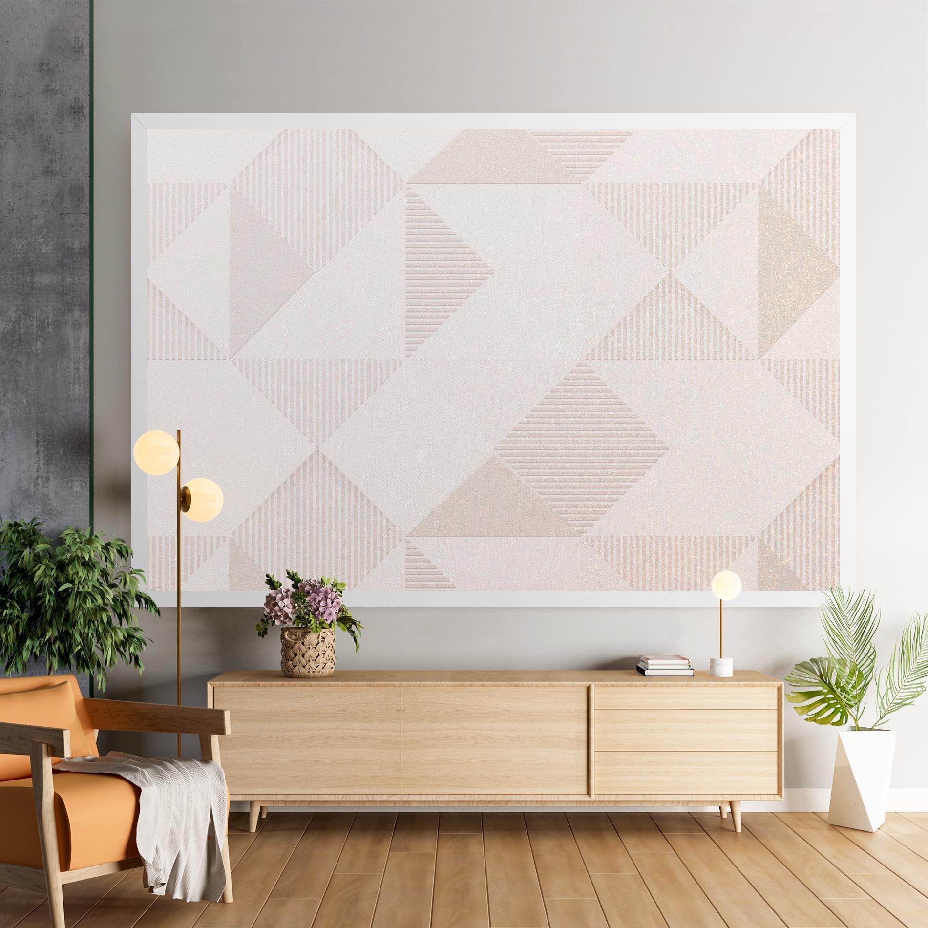 Vászonkép Light Cream Rhombus mockup 9