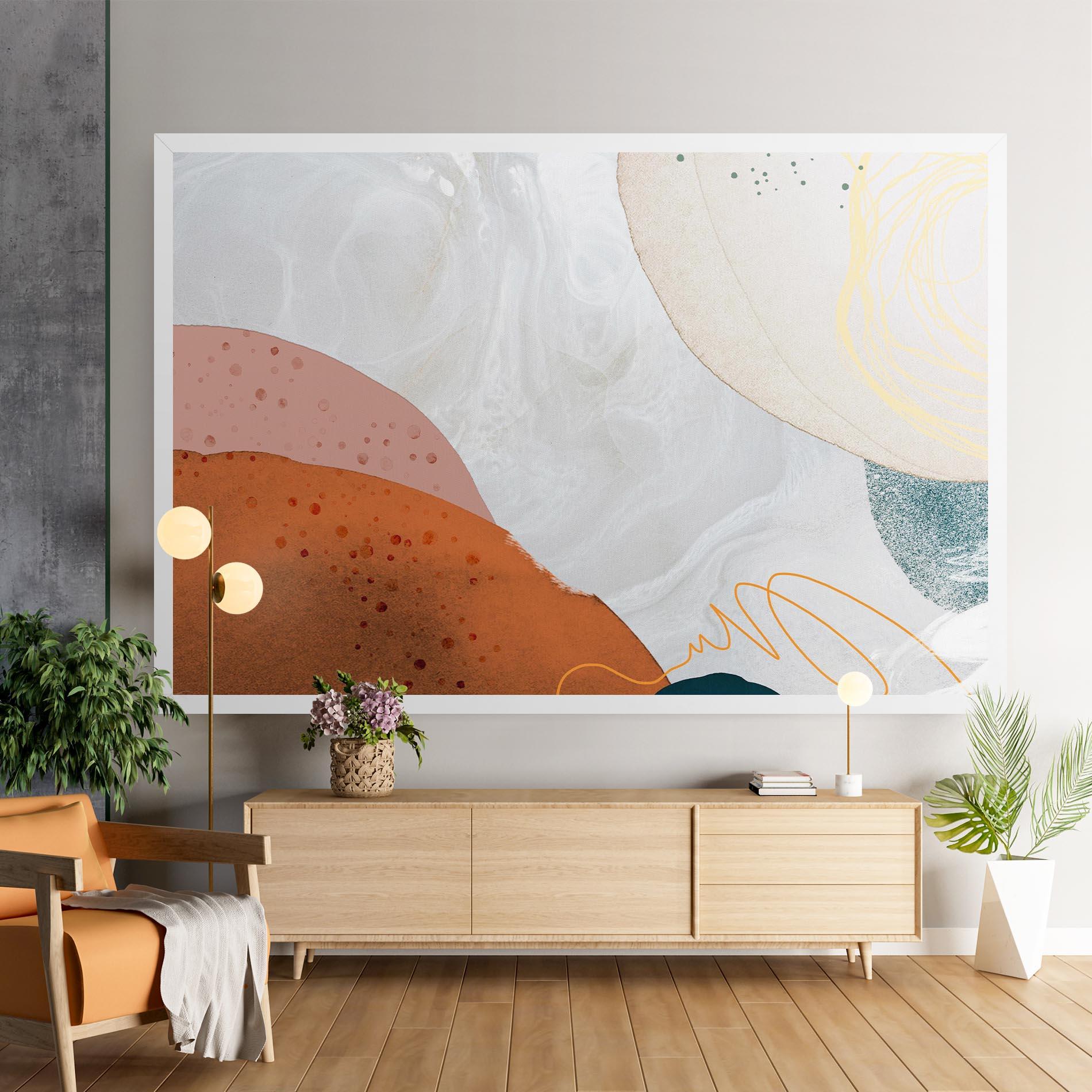 Vászonkép Orange Yellow Line mockup 9