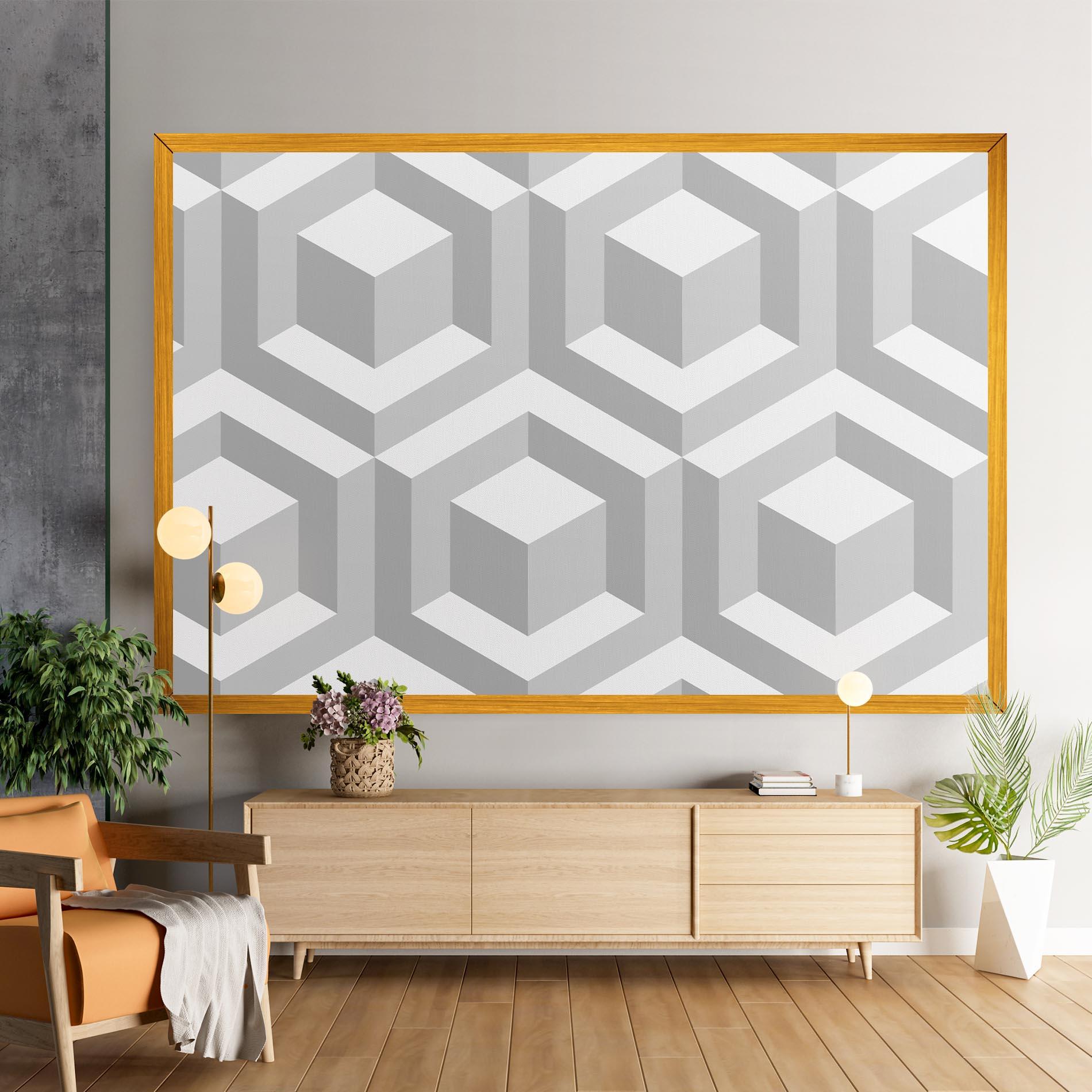 Vászonkép 3d Square mockup 9