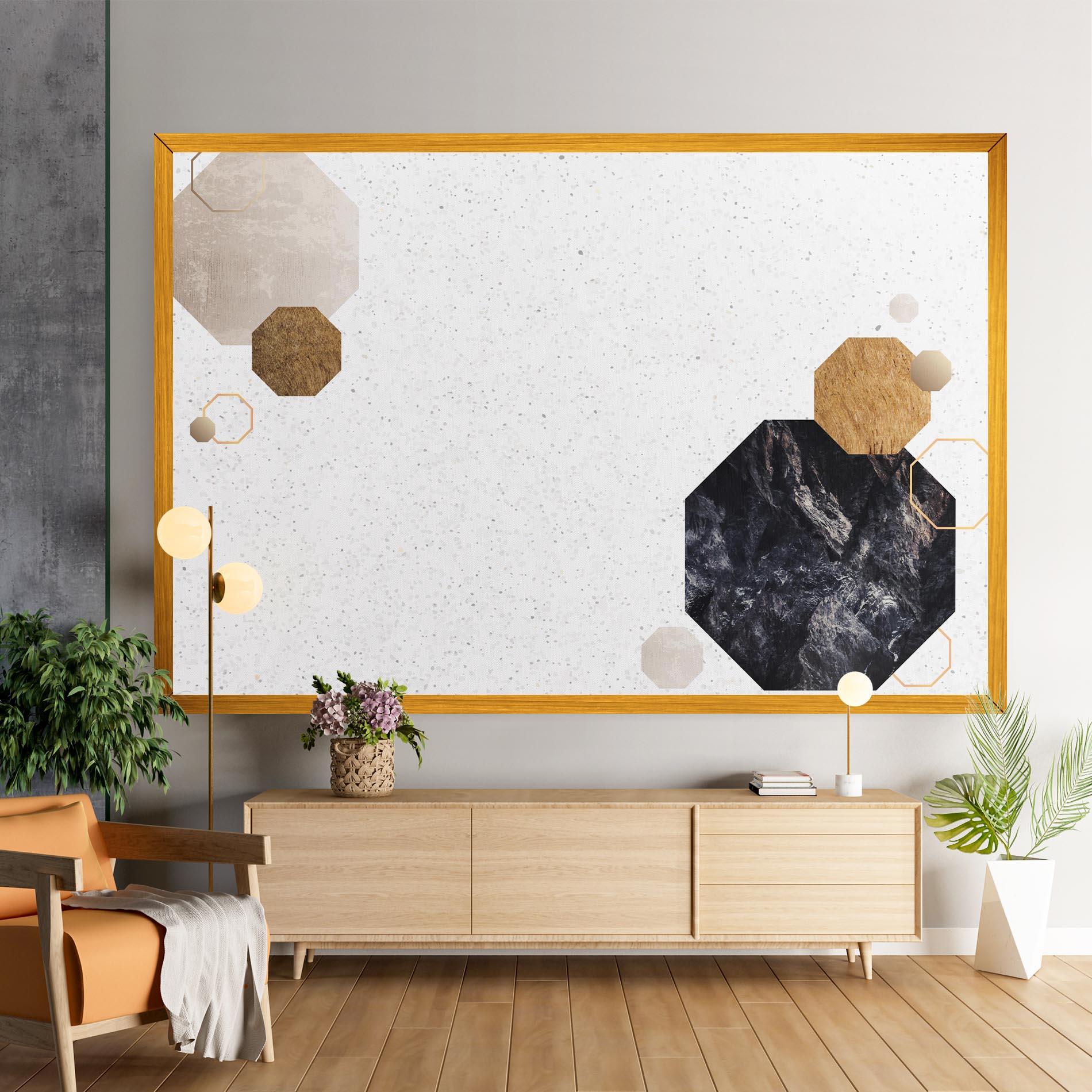 Vászonkép Big Hexagon mockup 9