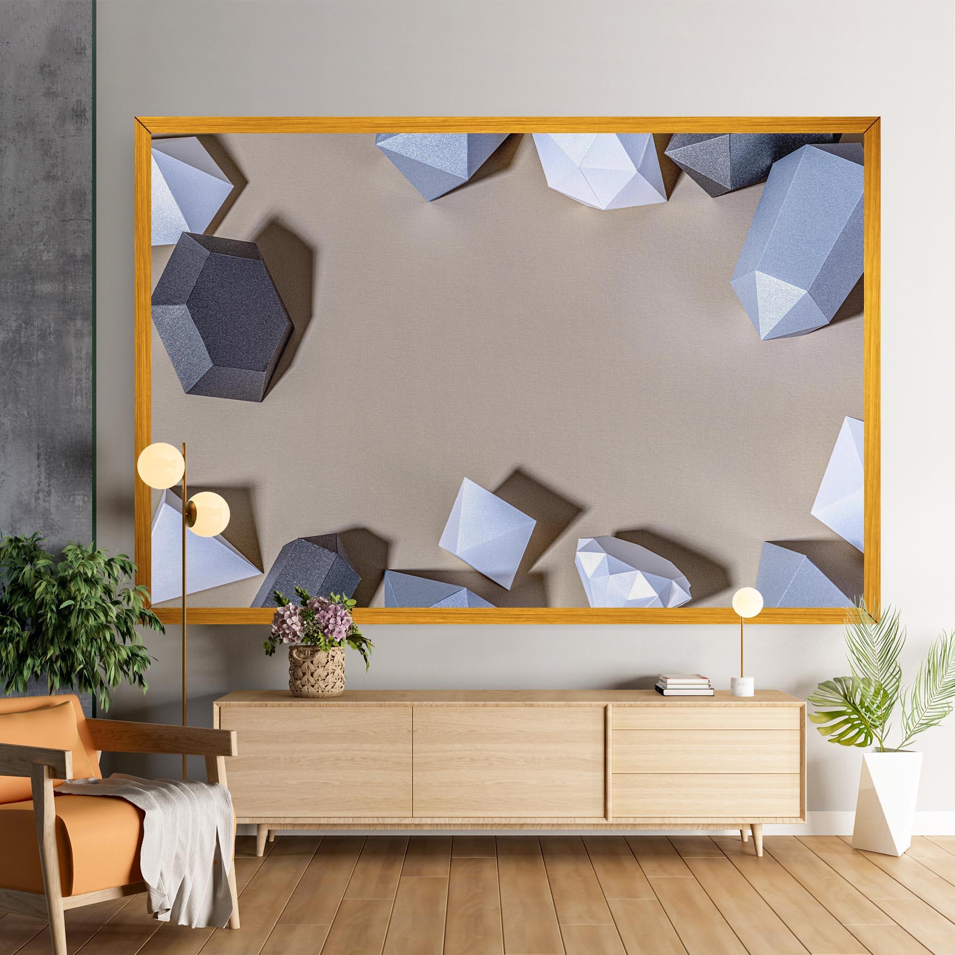 Vászonkép Geometric 3d Shapes mockup 9