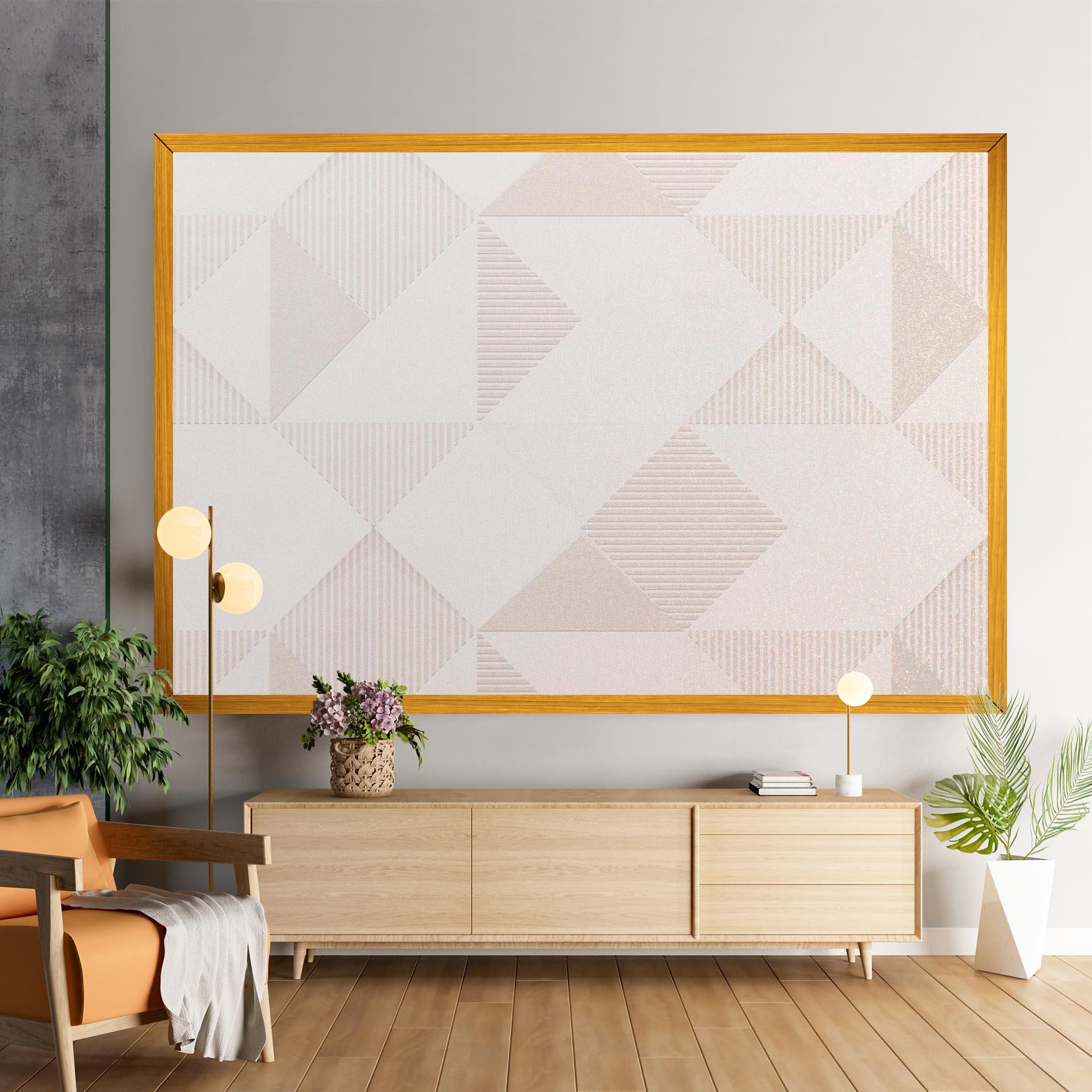 Vászonkép Light Cream Rhombus mockup 9