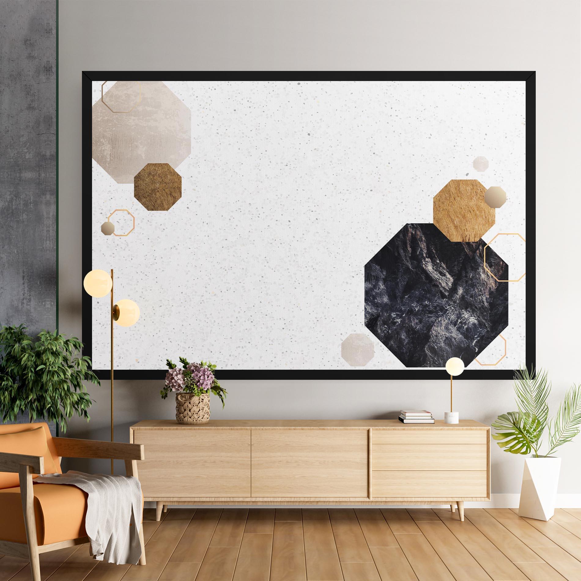 Vászonkép Big Hexagon mockup 9