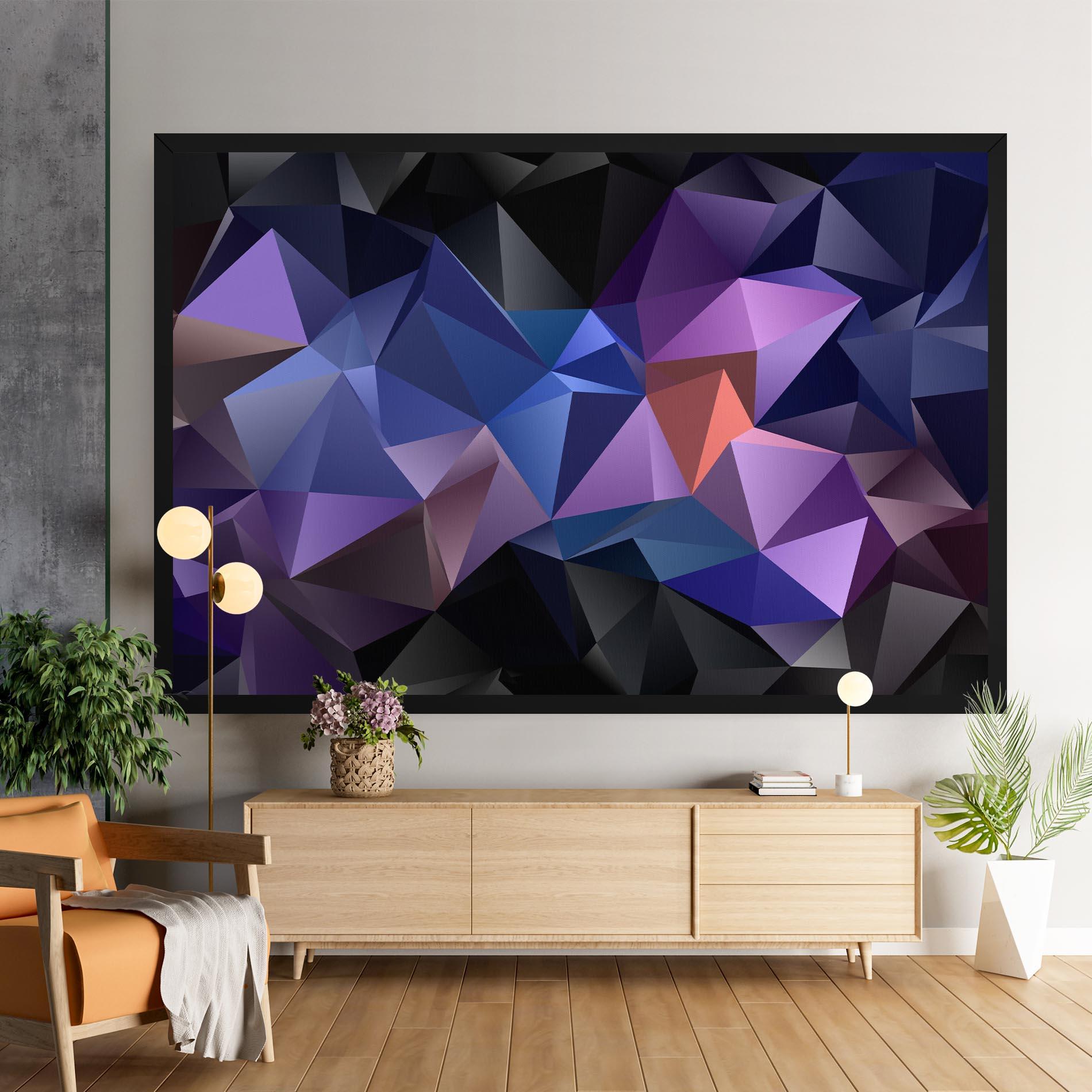 Vászonkép Black Purple Triangle mockup 9