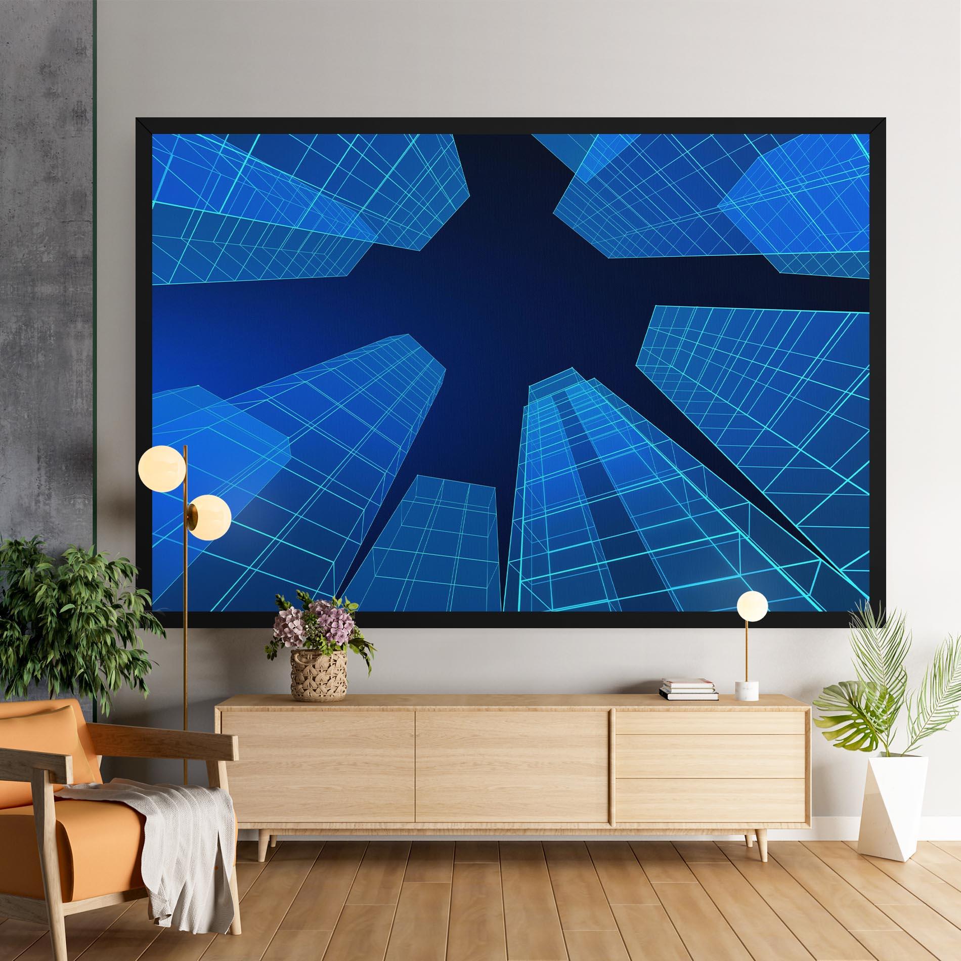 Vászonkép Blue Buildings mockup 9