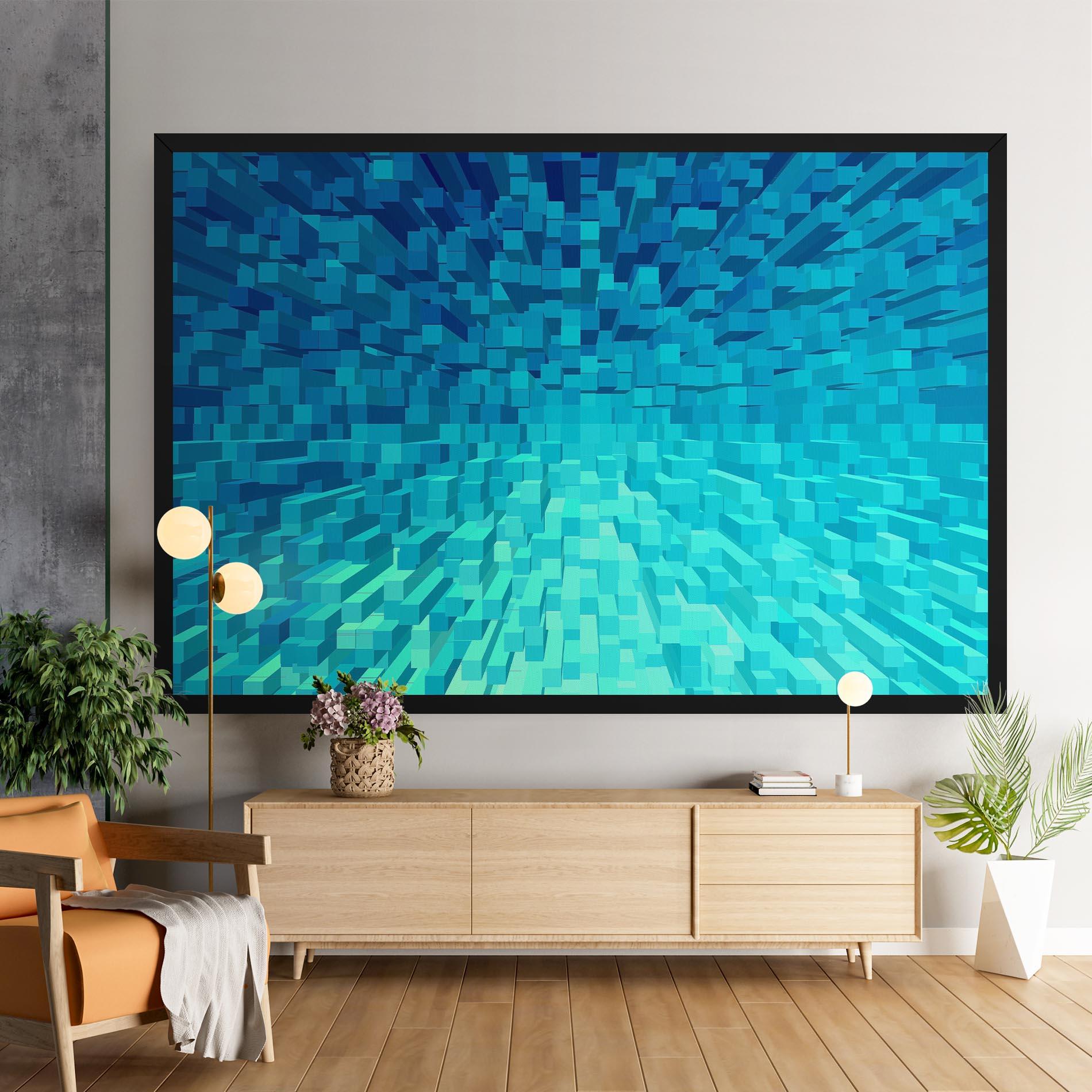 Vászonkép Blue Square Mix mockup 9