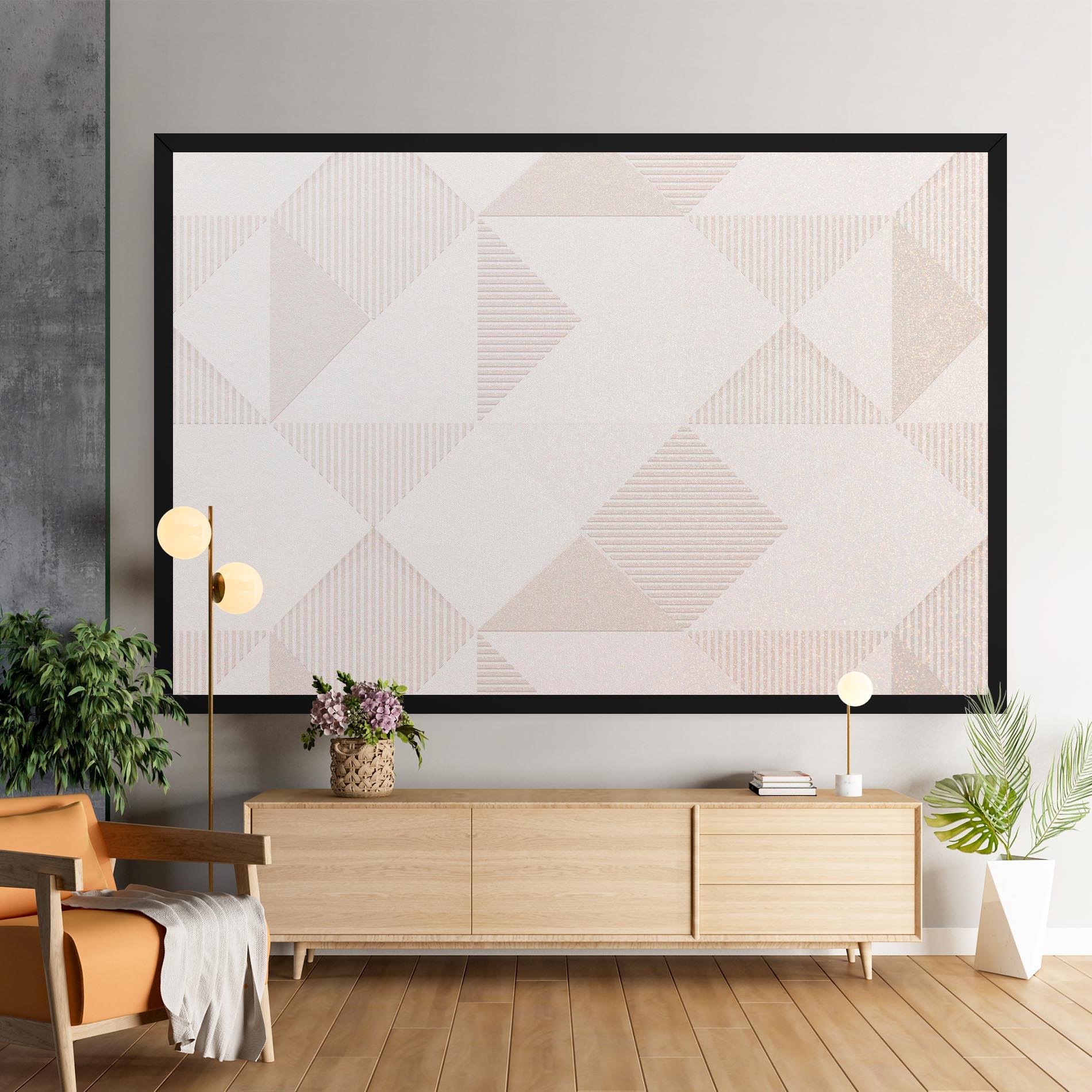 Vászonkép Light Cream Rhombus mockup 9