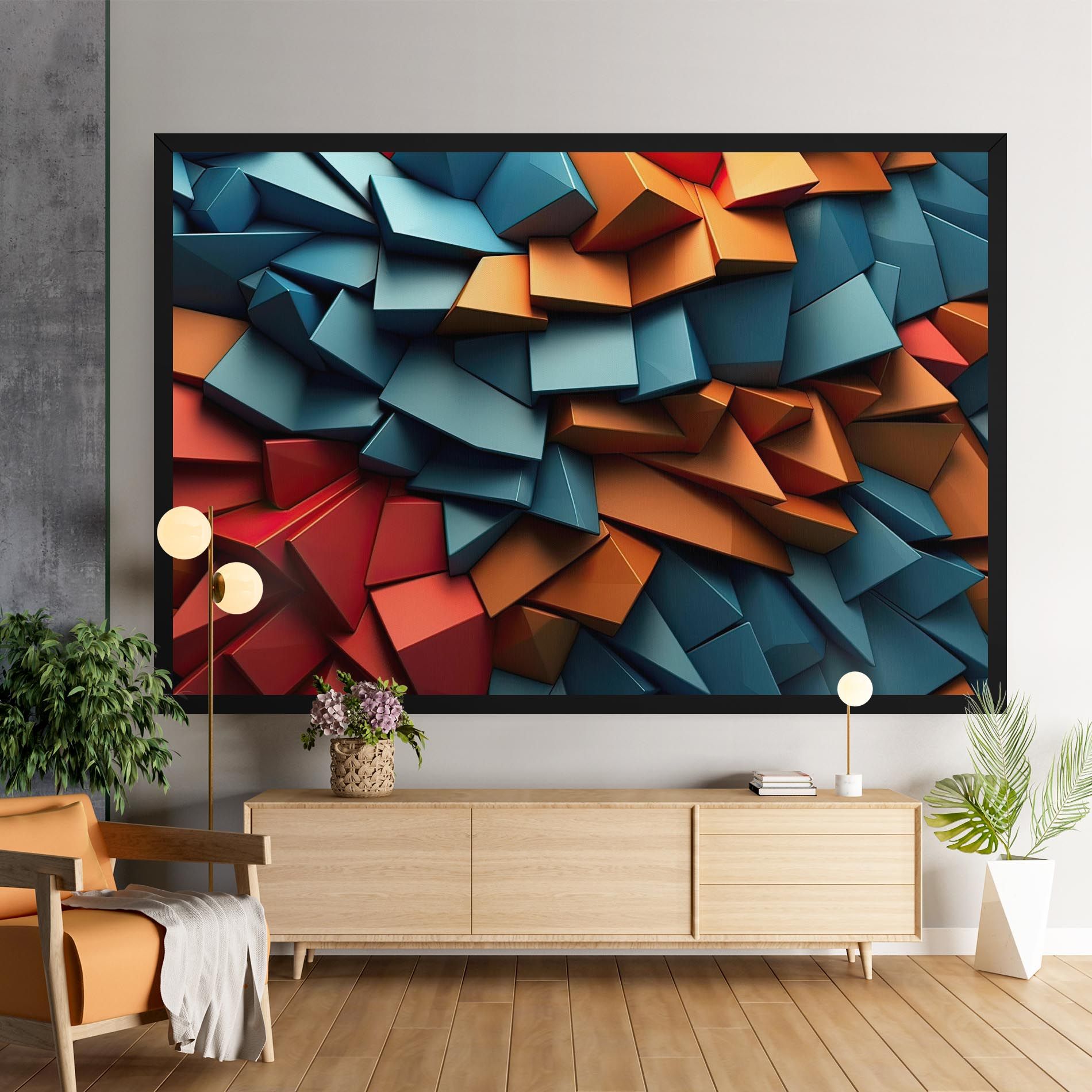 Multicolor Triangle mockup 9