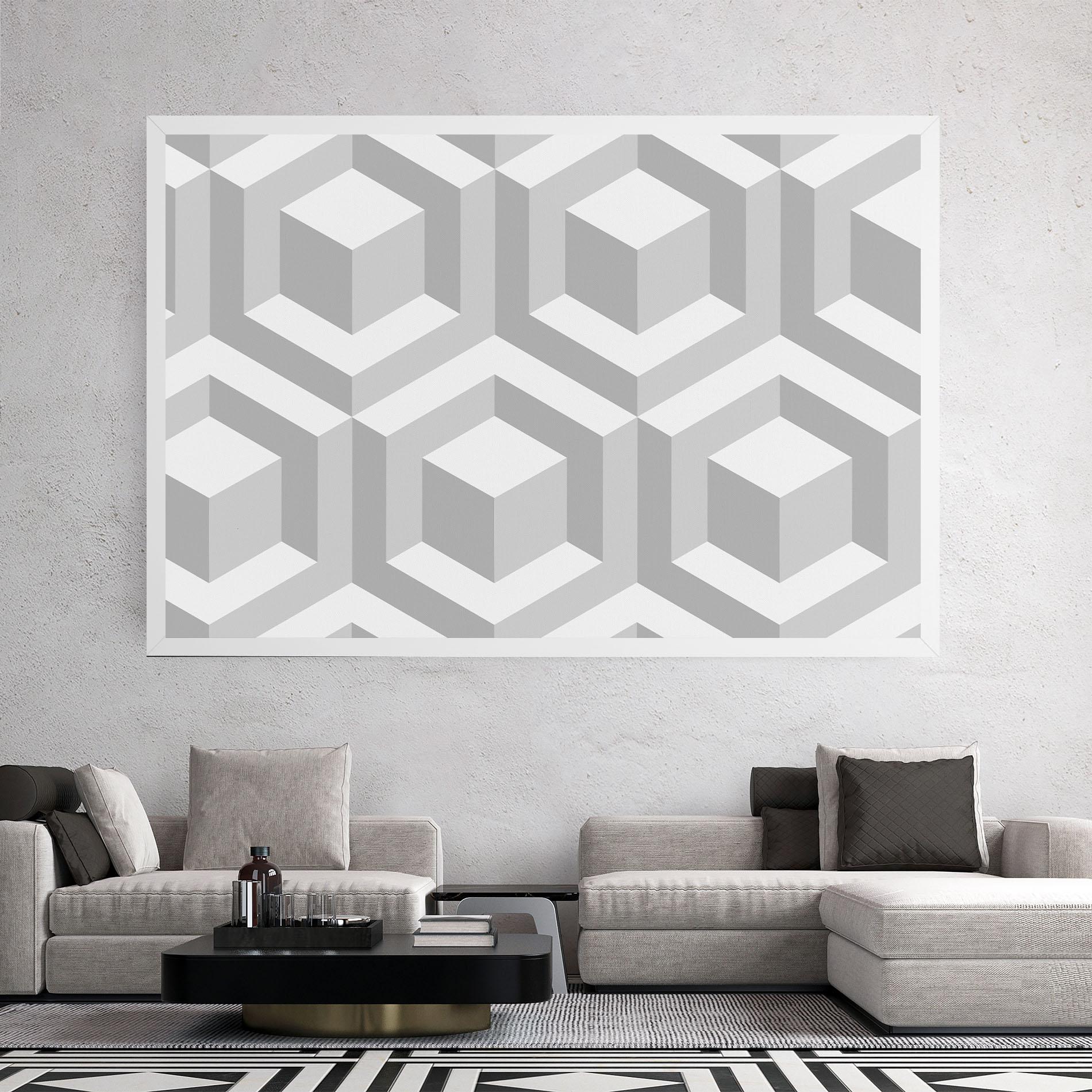 Vászonkép 3d Square mockup 2