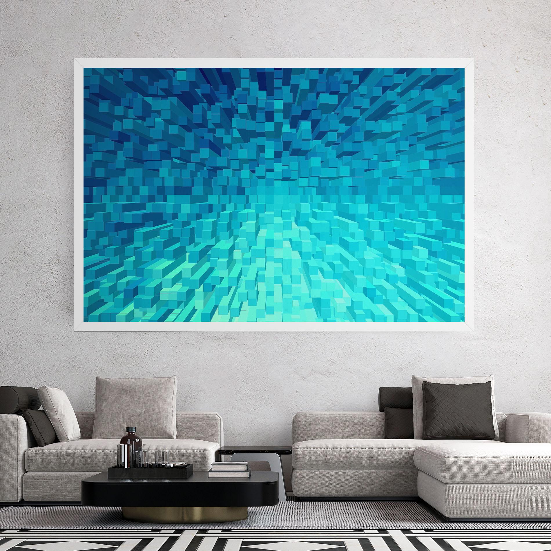 Vászonkép Blue Square Mix mockup 2