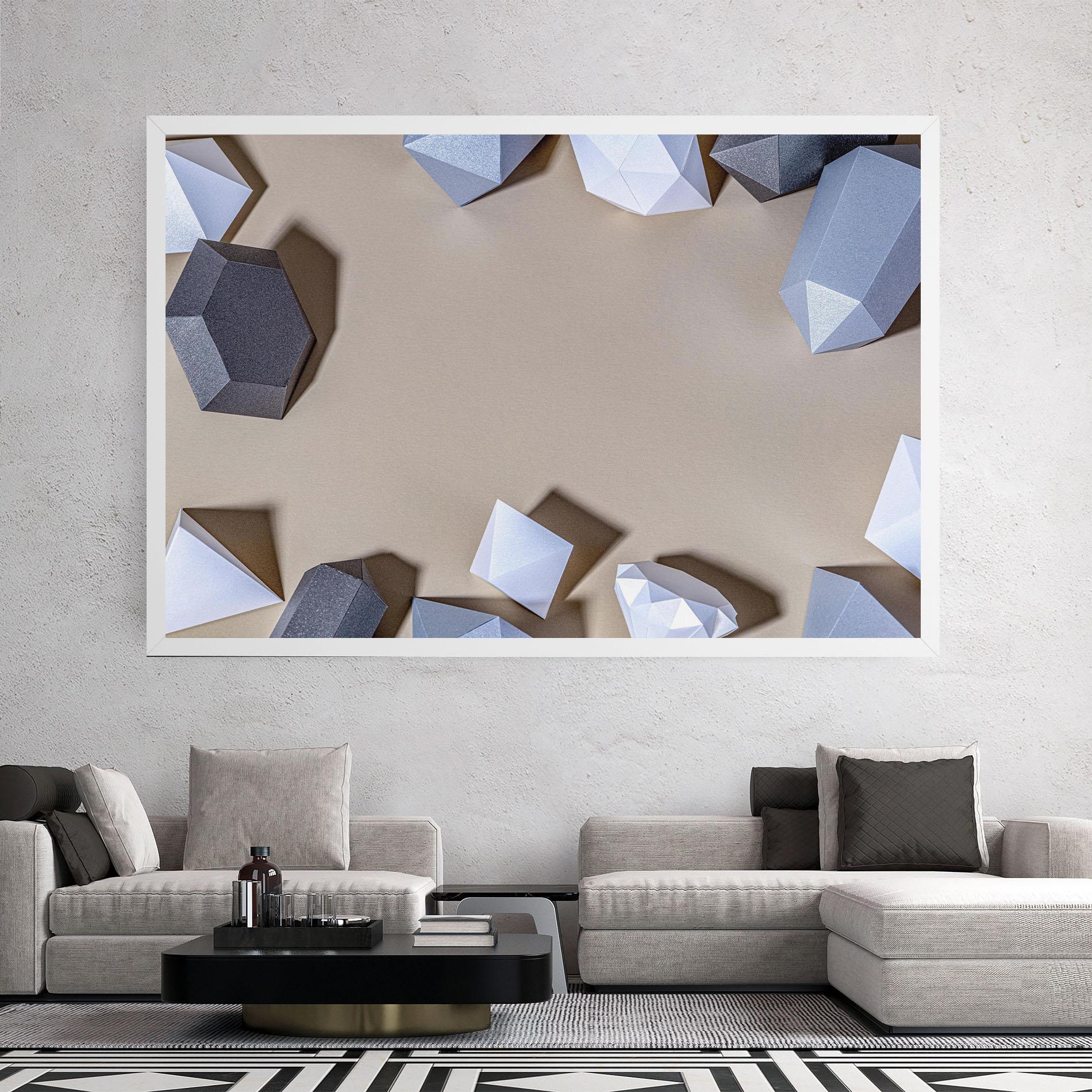 Vászonkép Geometric 3d Shapes mockup 2