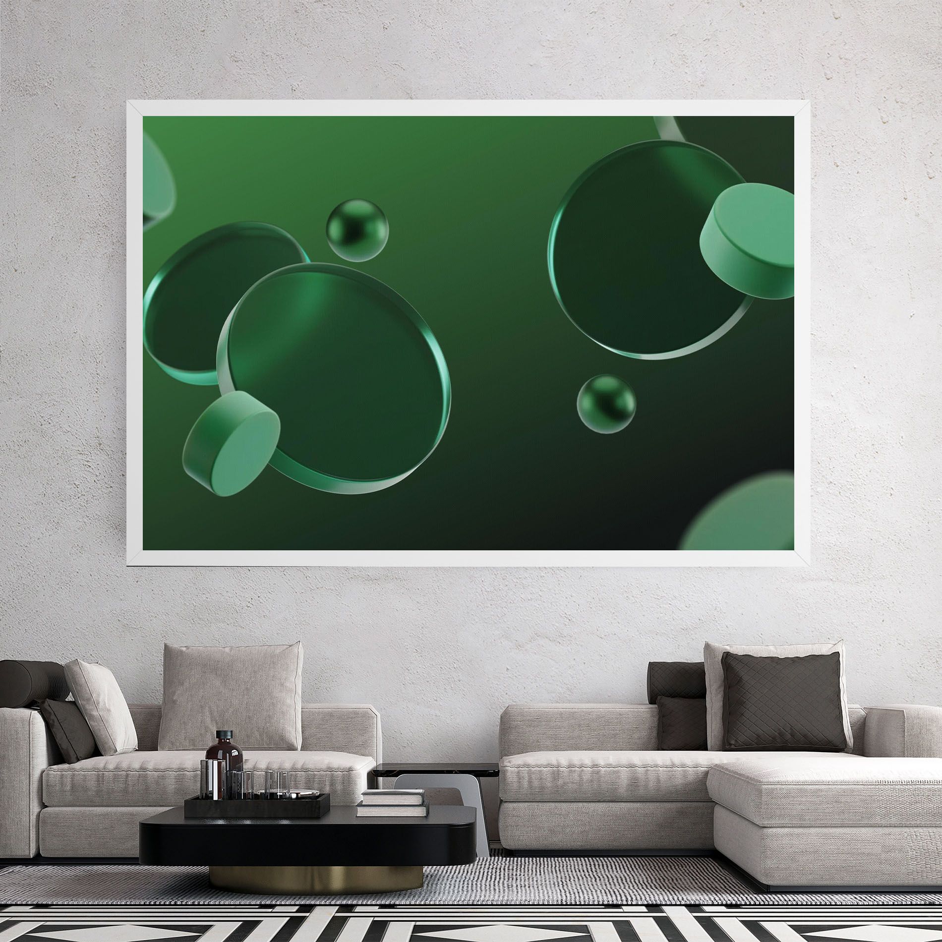 Green Circle Floating mockup 2