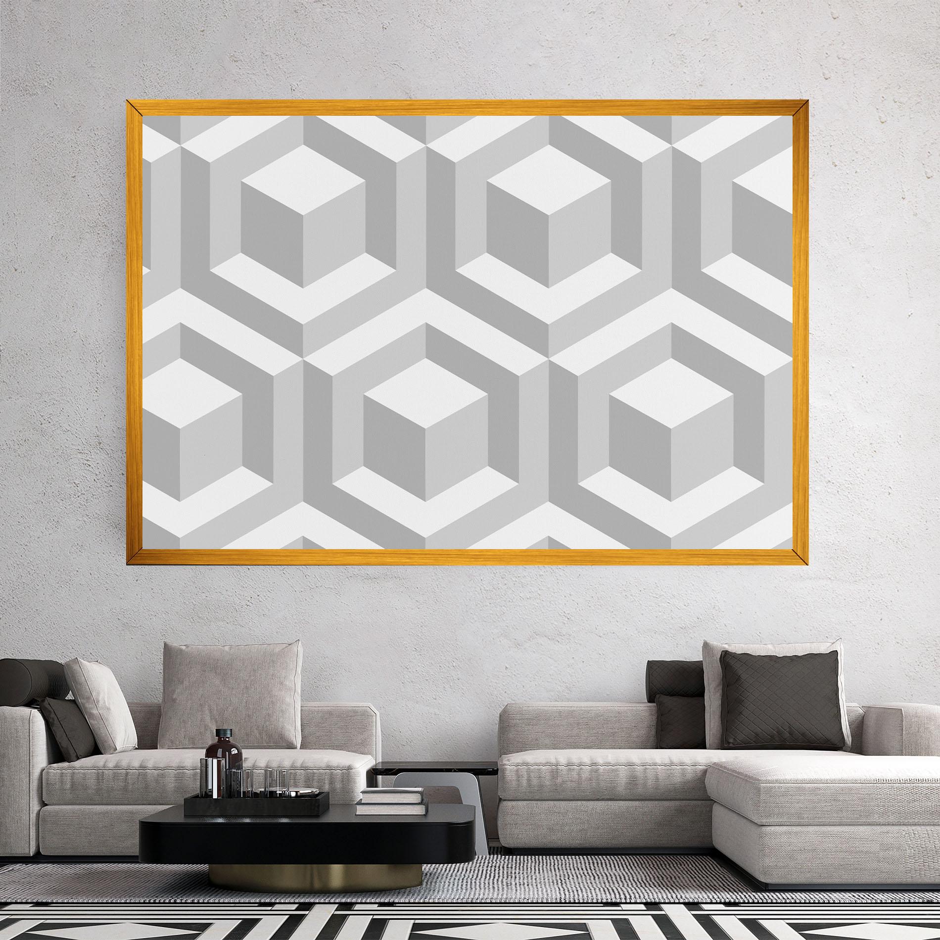 Vászonkép 3d Square mockup 2