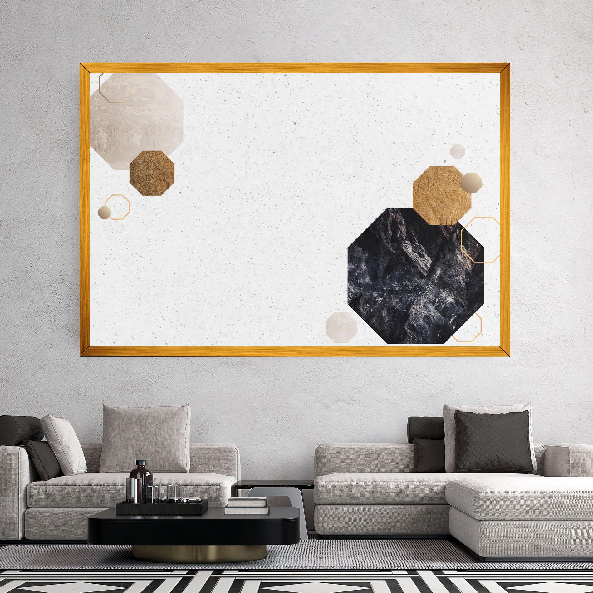 Vászonkép Big Hexagon mockup 2