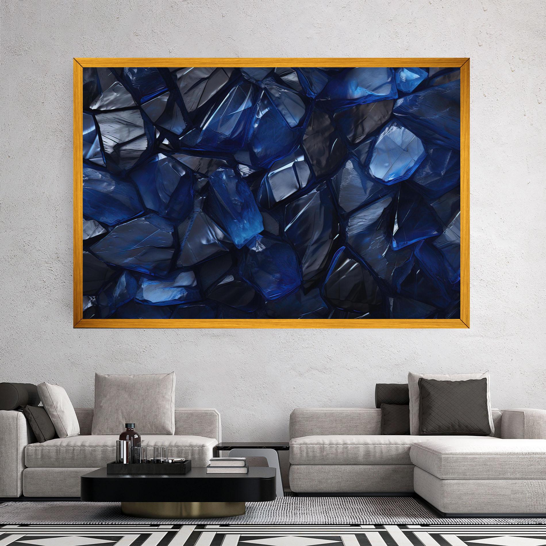 Vászonkép Blue Crystal Shape mockup 2